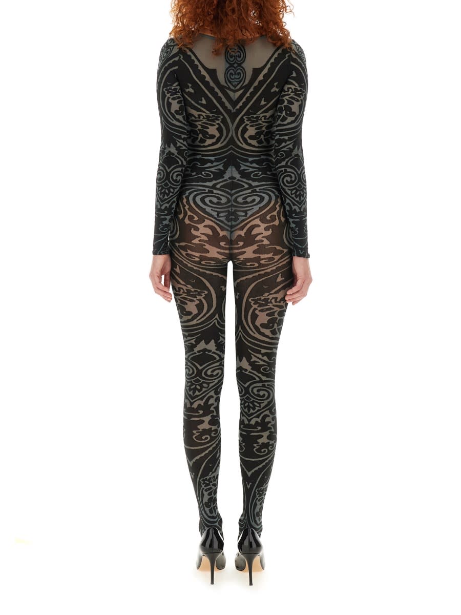 Shop Etro Bodysuit  X Wolford In Grey