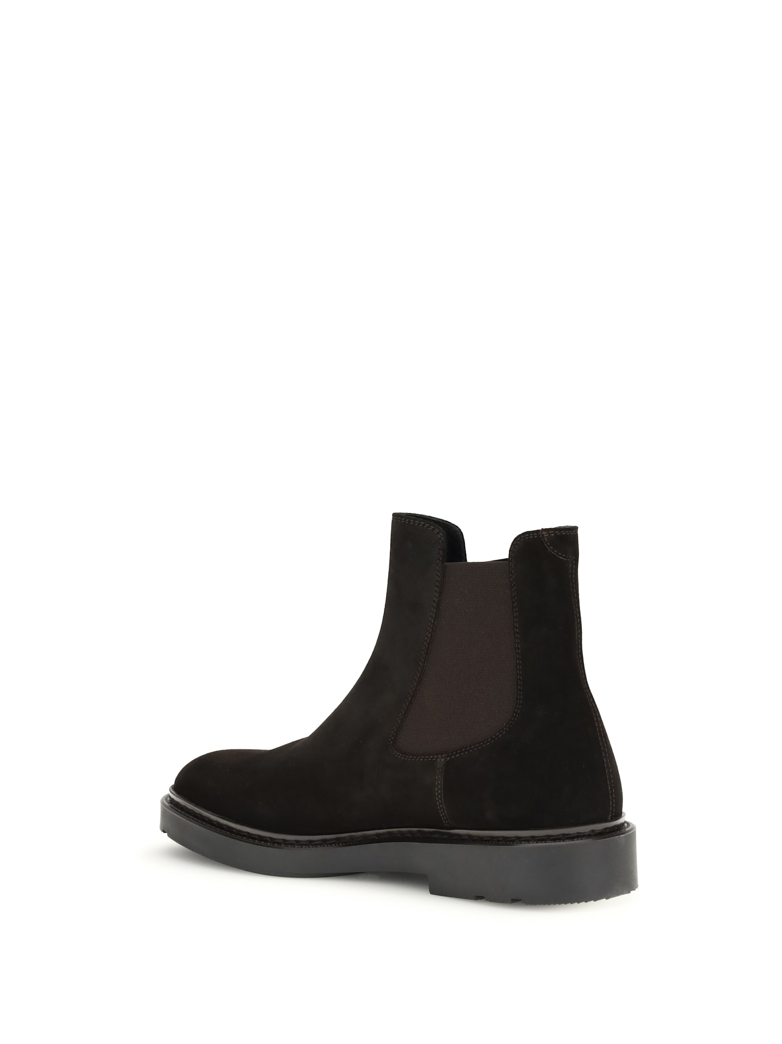 Fratelli Rossetti Elastic-panel Suede Boots In Brown