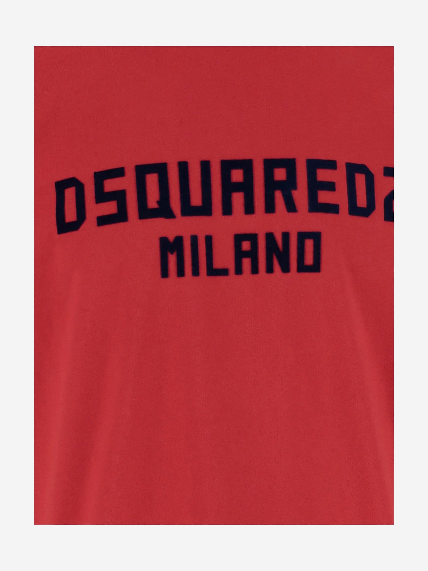 Dsquared2 Red Crewneck T-shirt With Logo Lettering On The Front In Red