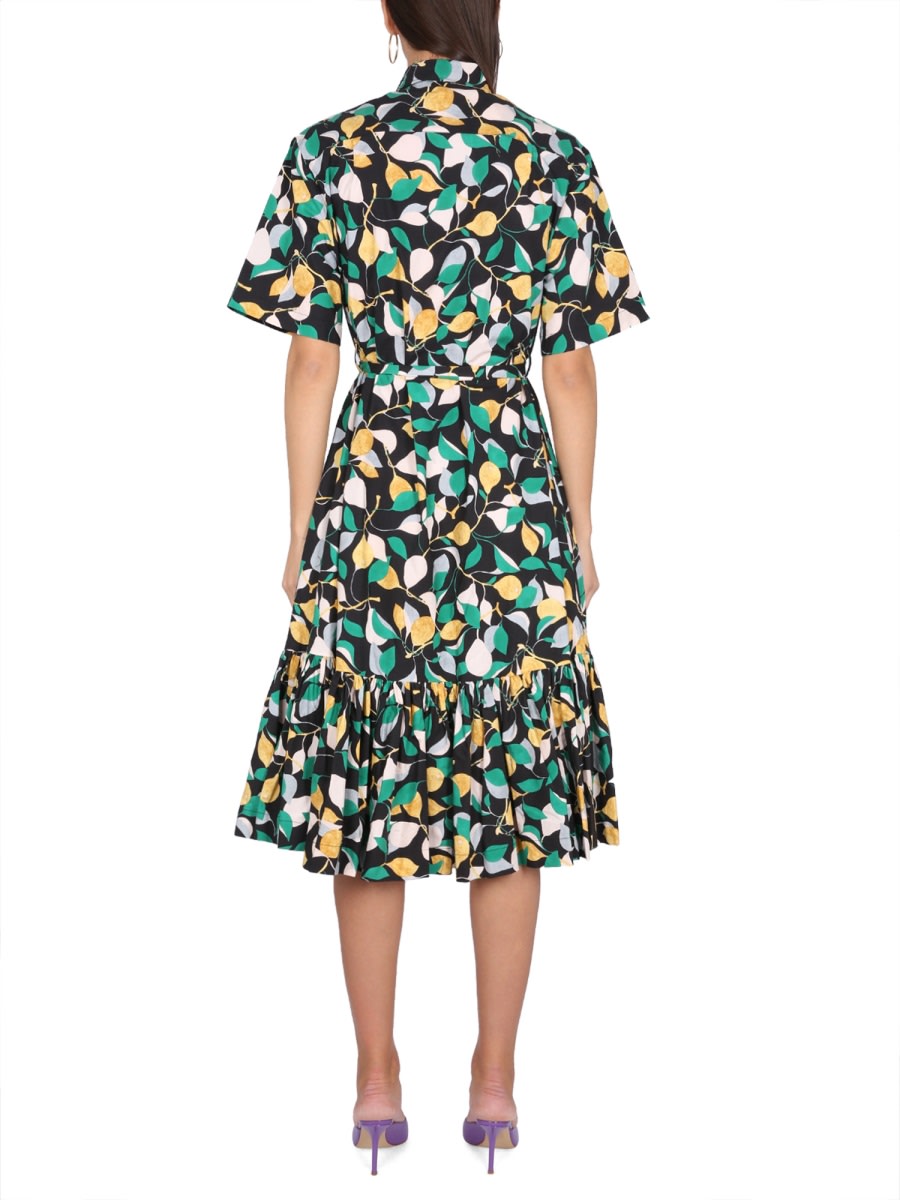 La Doublej La Double J Shirt Dress With Belt In Multicolour