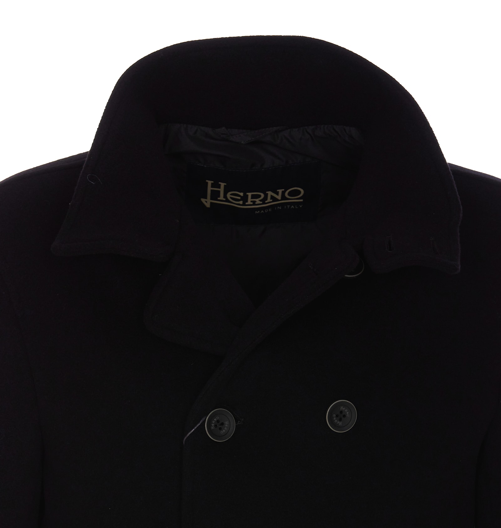 Shop Herno Coat In Black