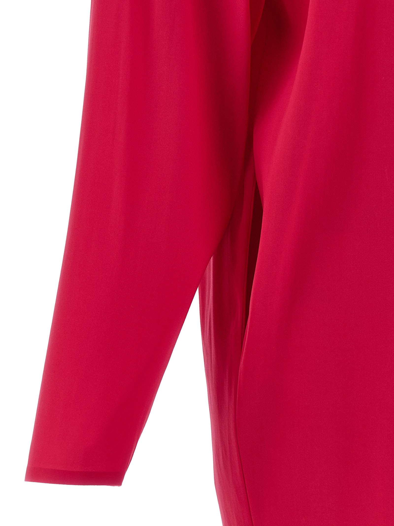 Saint Laurent Structured Shoulder Dress Dresses Fuchsia In Pink