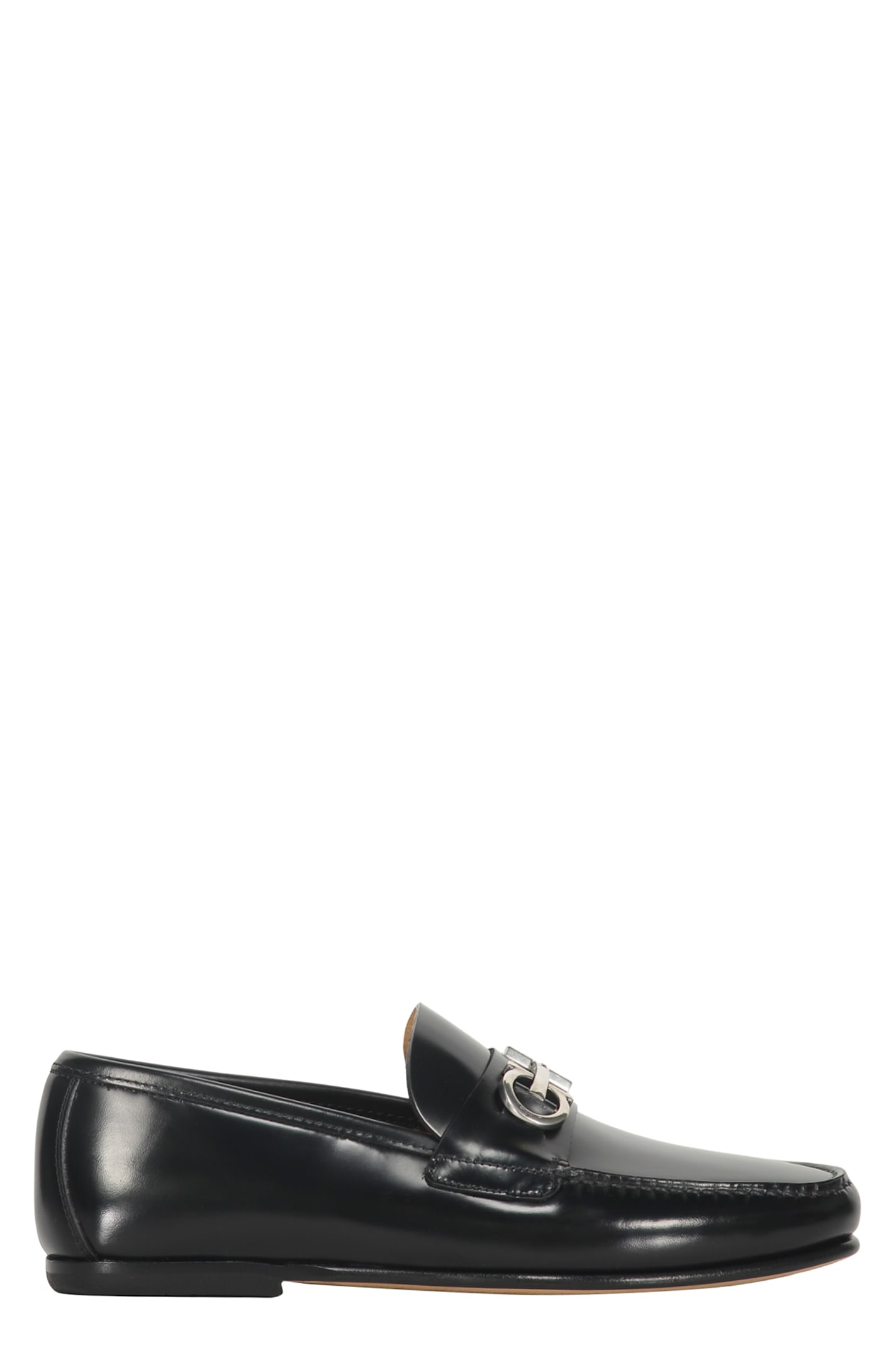Ferragamo Man Loafers Black Size 7.5 Calfskin In Black