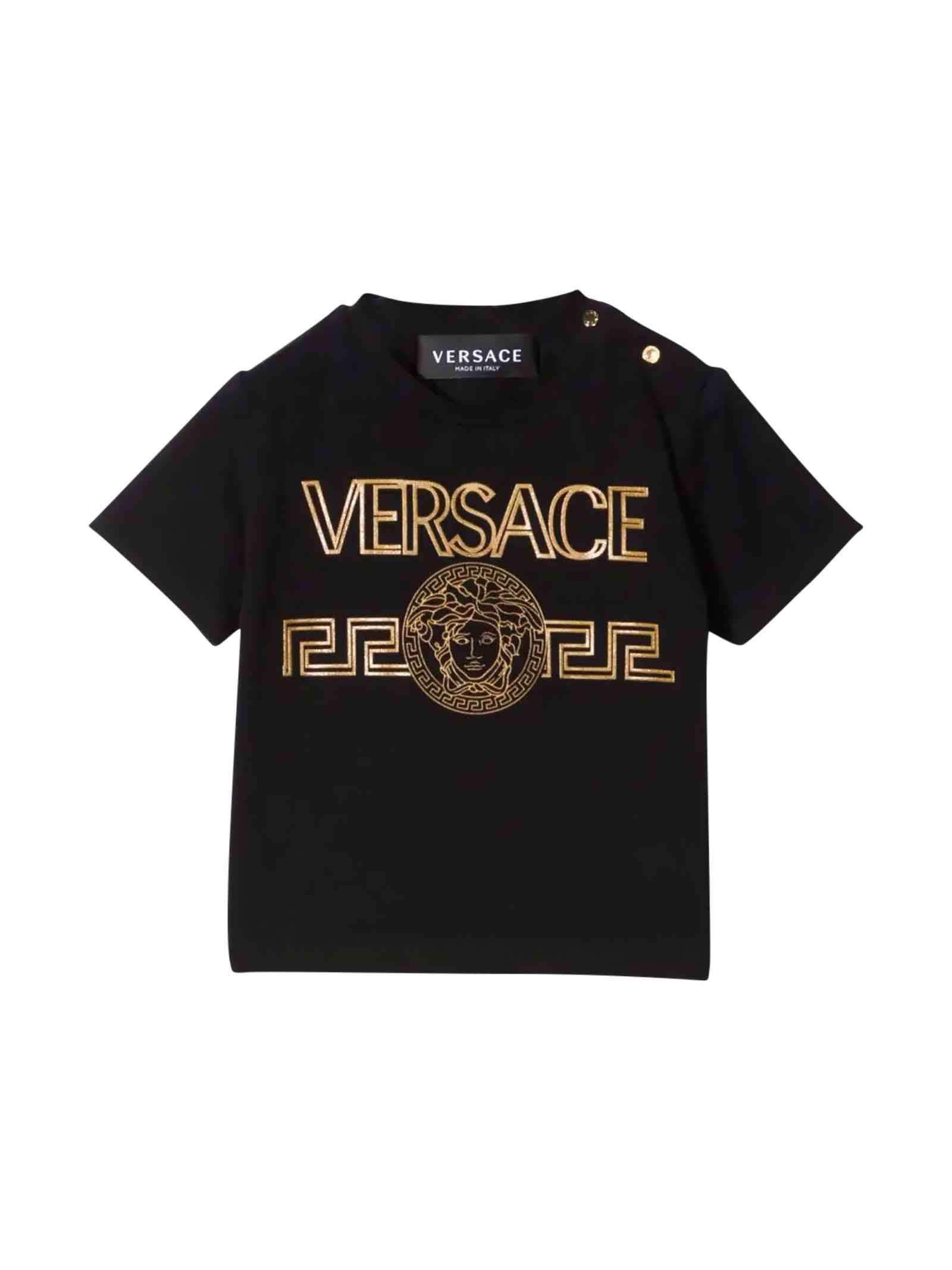 Versace Young Newborn Black T-shirt