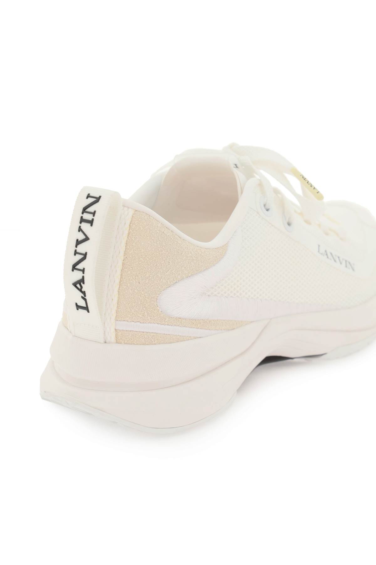 Shop Lanvin Mesh Li Sneakers In White White