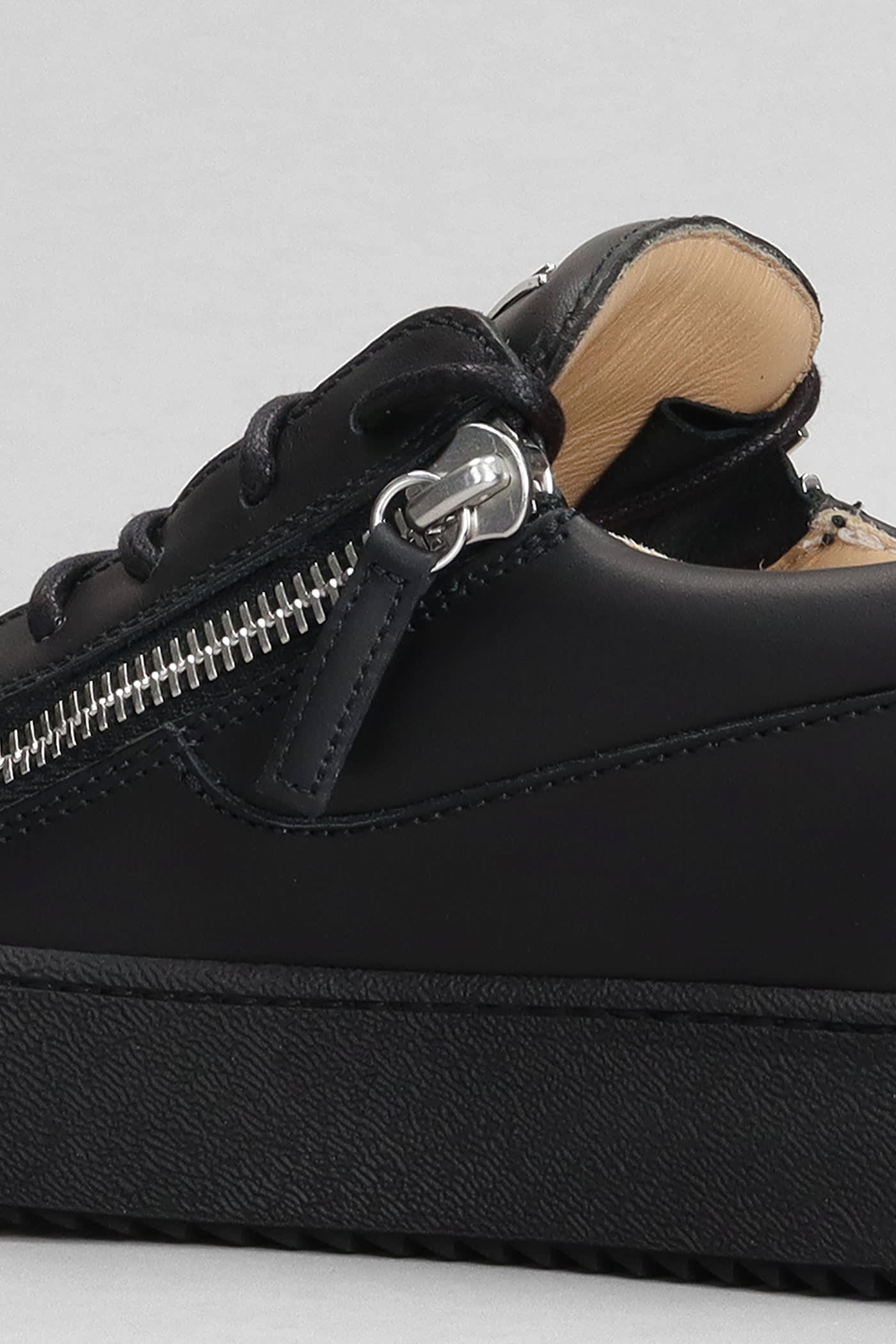Giuseppe Zanotti Frankie Sneakers In Black Leather In Black