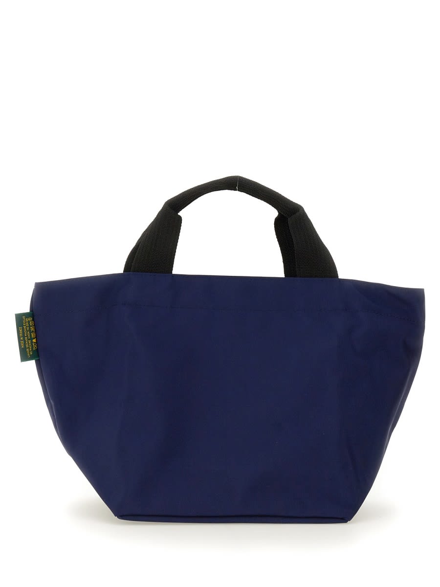 Shop Herve Chapelier Medium Shopping Bag In Bleu Nuit-bleu Nuit