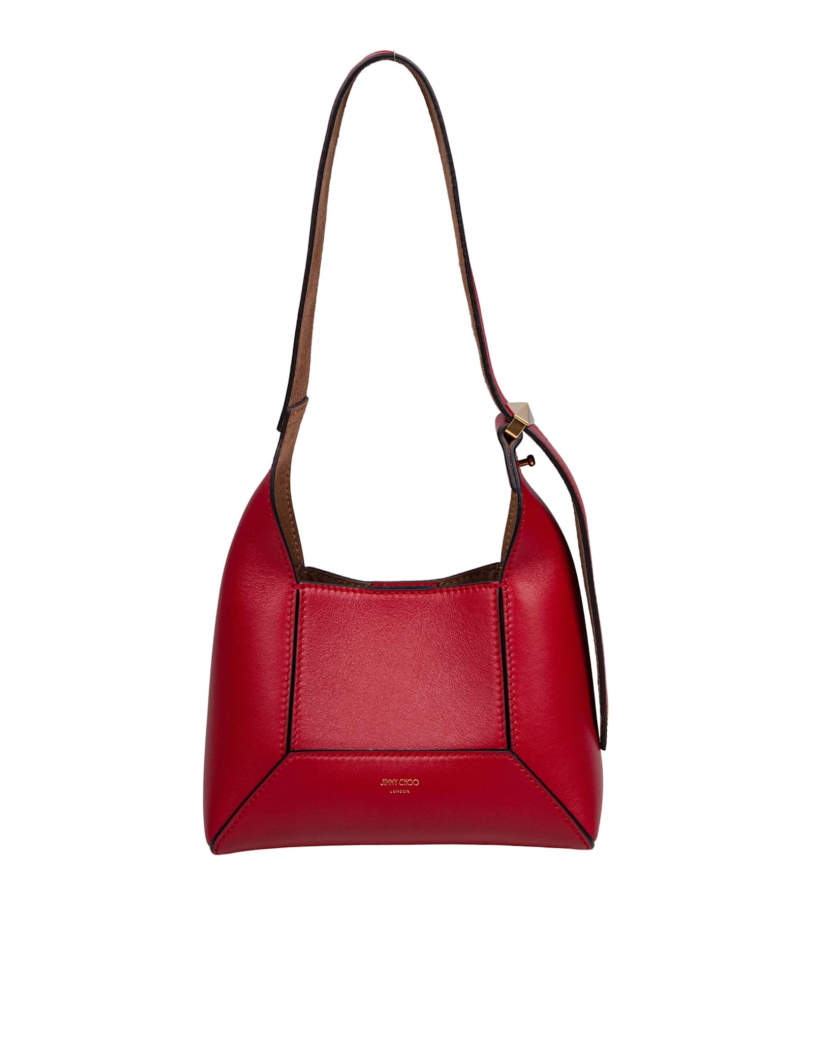 Diamond Hobo/s Shoulder Bag In Red Leather