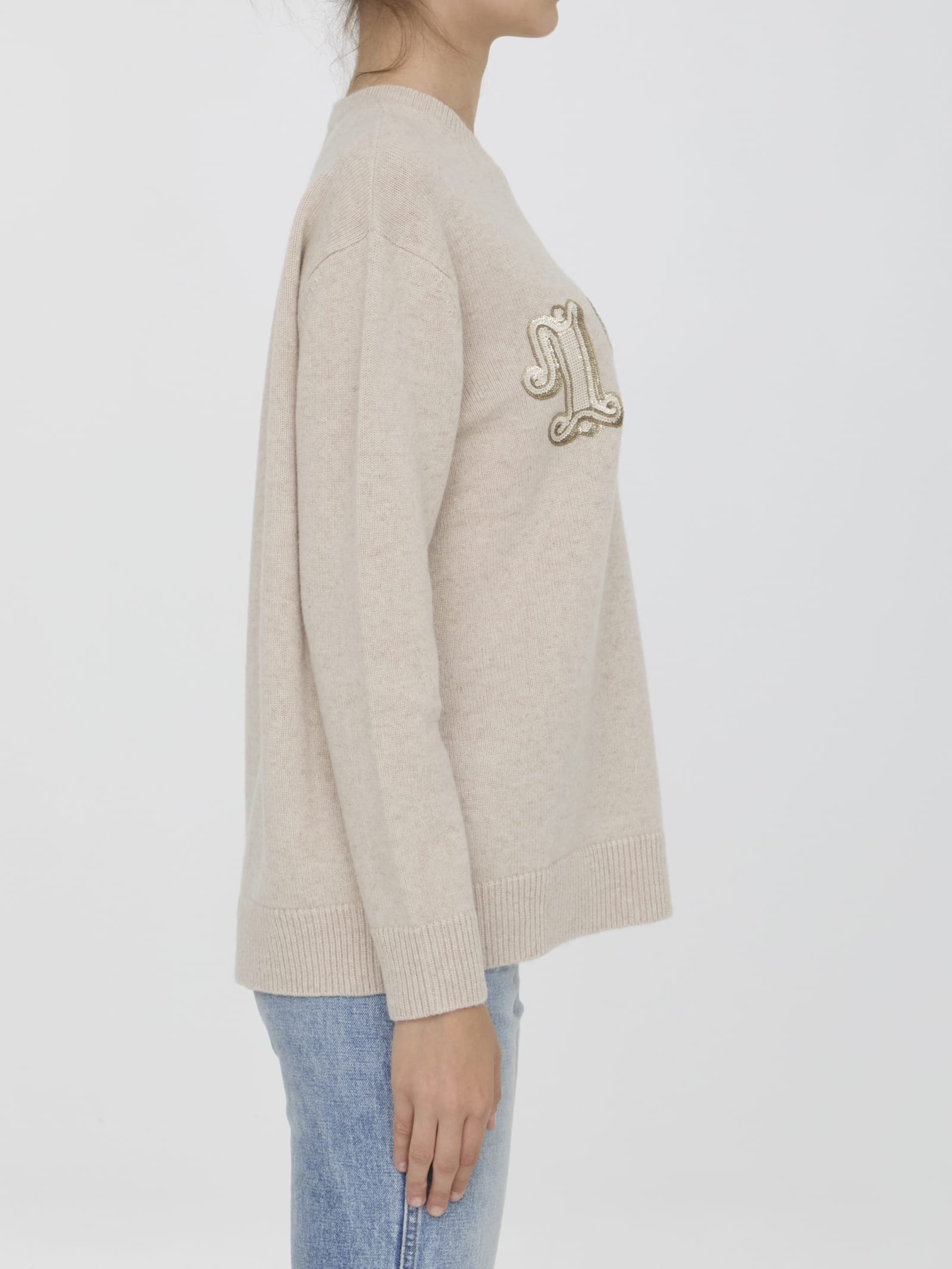 Shop Max Mara Plata Sweater In Beige