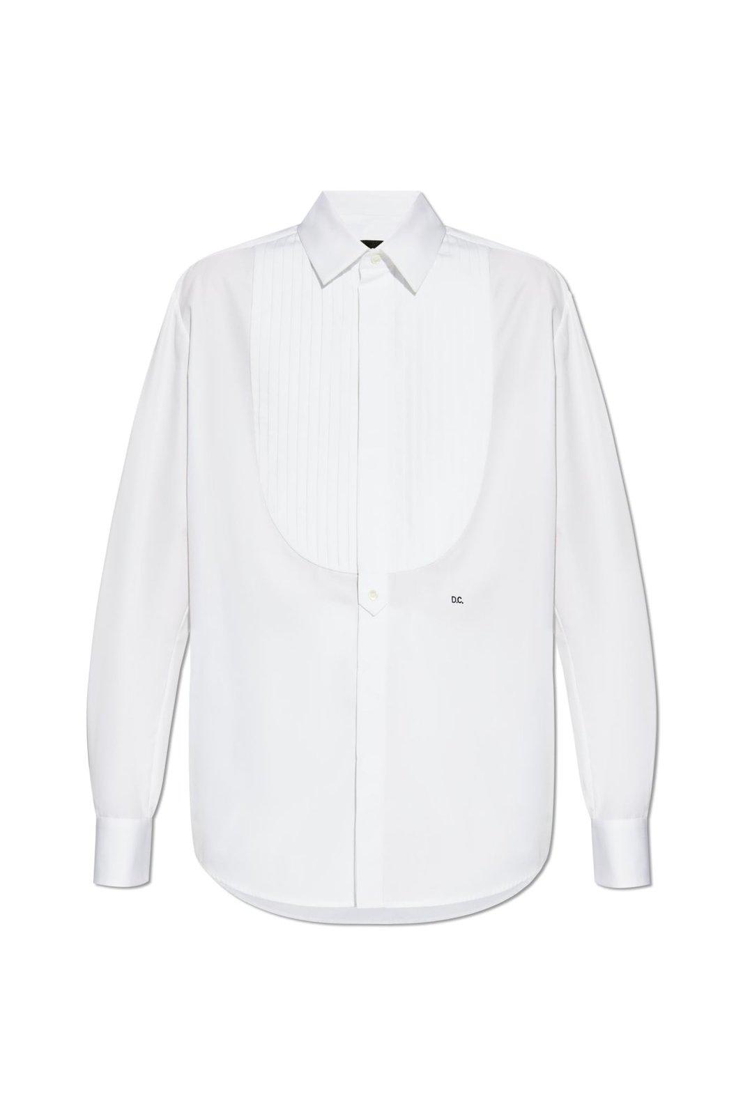 Logo Embroidered Long-sleeved Shirt