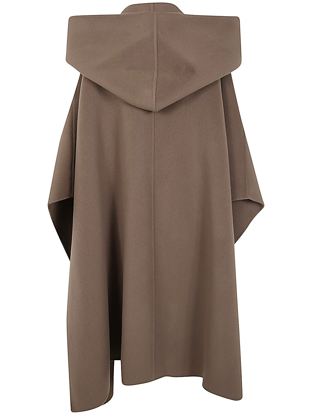 Shop Gianluca Capannolo Eve Hood Cape In Mud