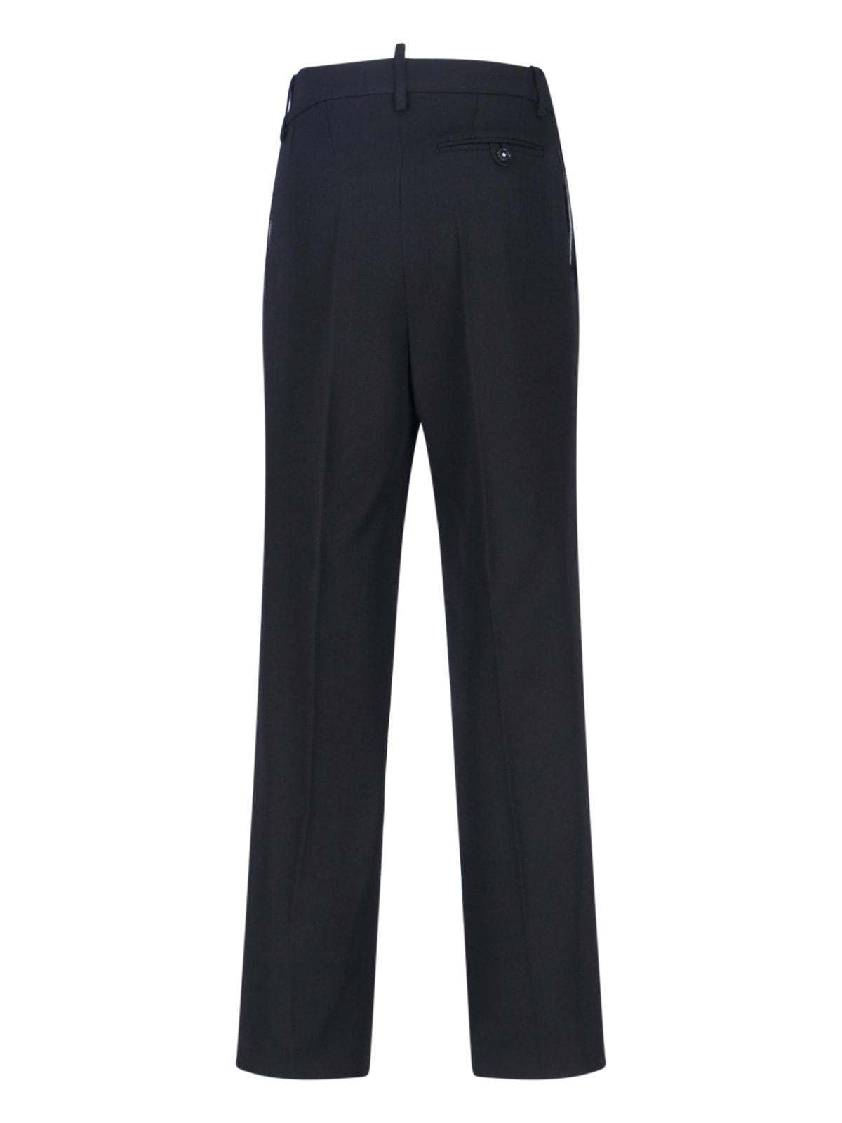 Victoria Beckham Virgin Wool Pants In Blue