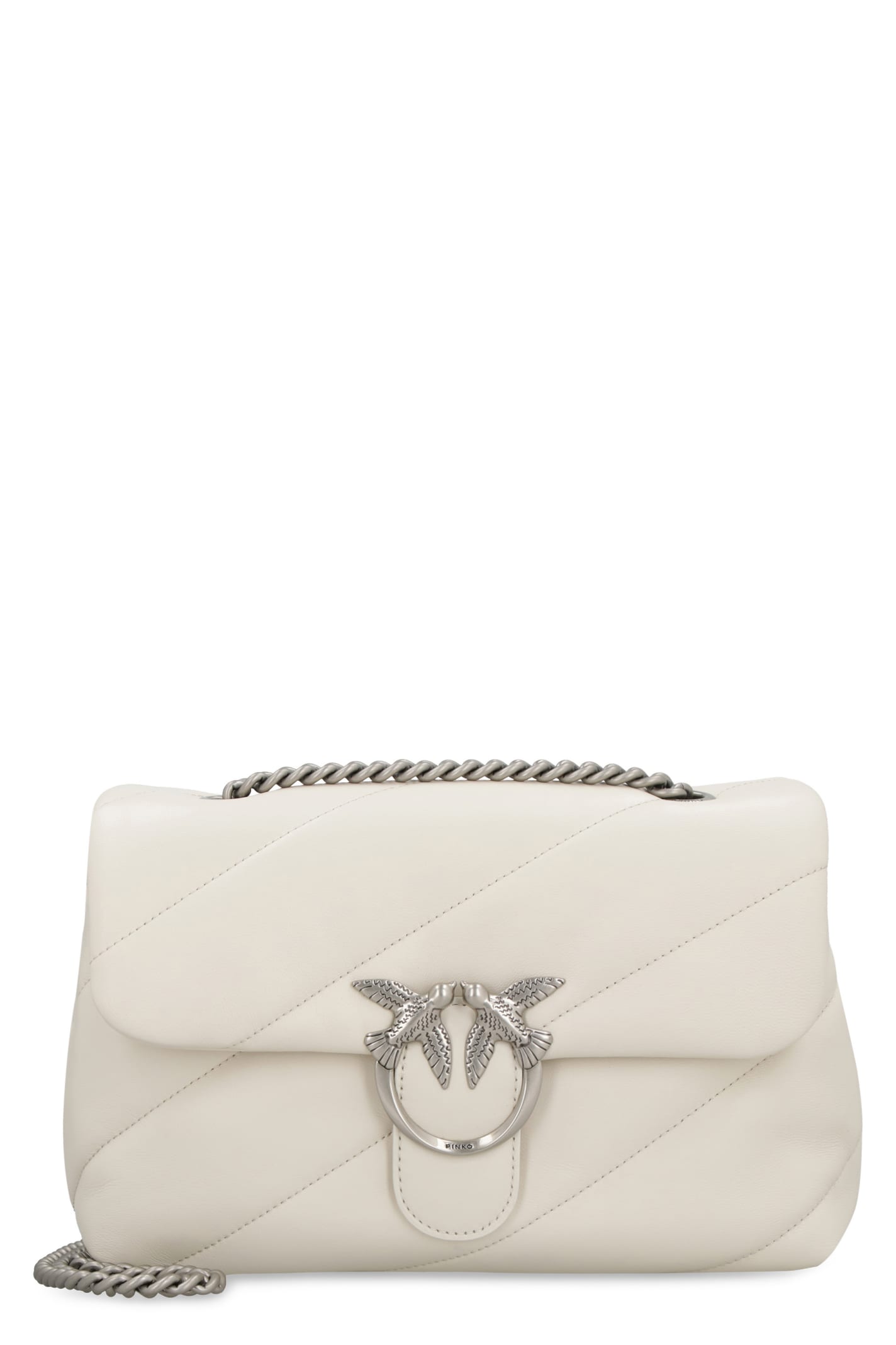 Pinko Maxi Love Classic Puff Leather Bag In White | ModeSens