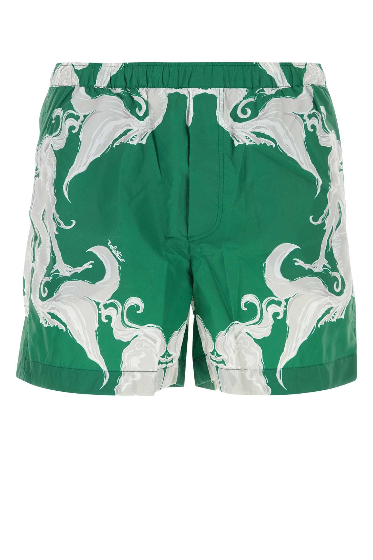 Shop Valentino Printed Nylon Swimming Shorts In Stsirenederaperla