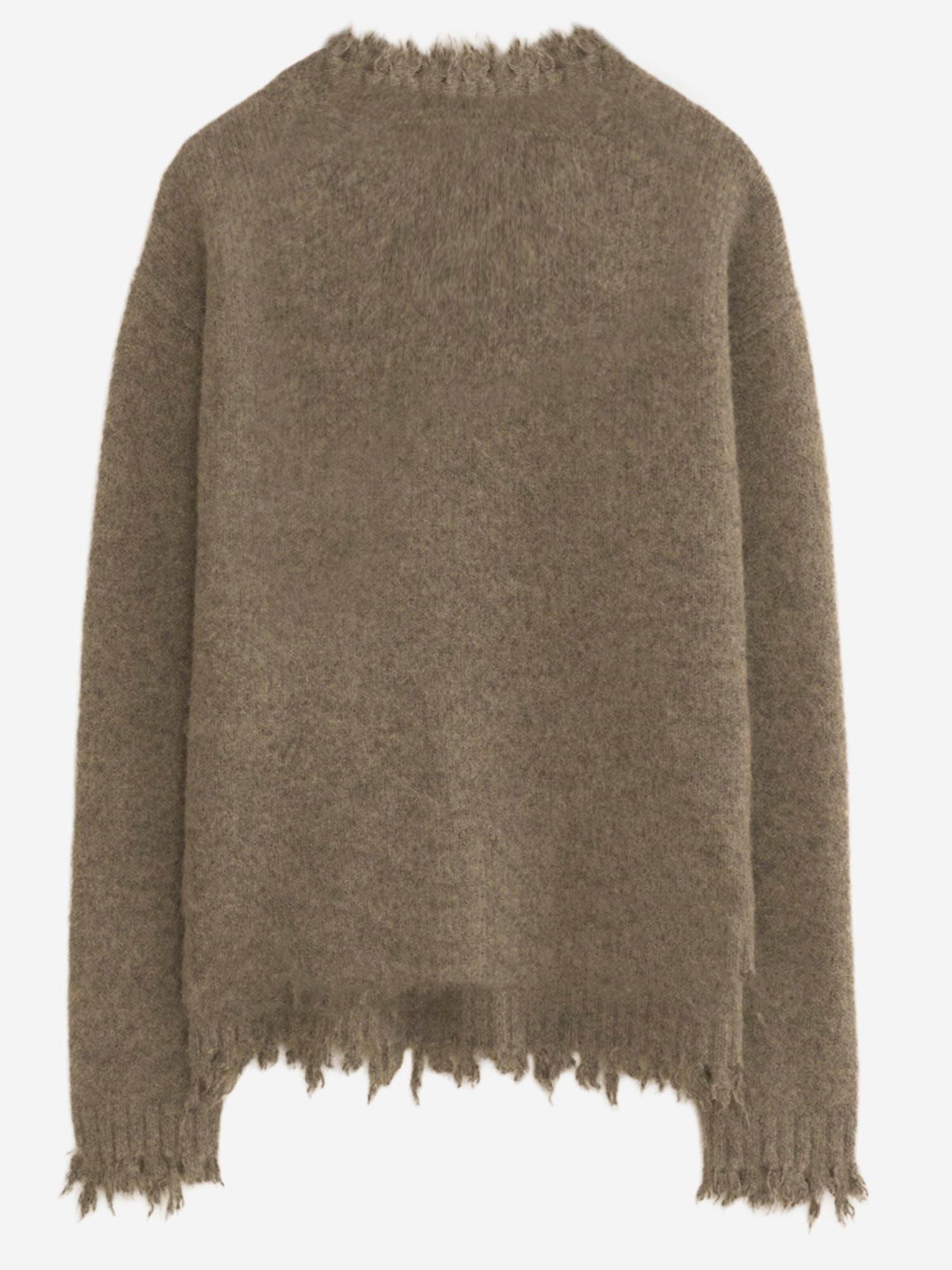 Lauren Manoogian Fray Alpaca Blend Sweater In Brown