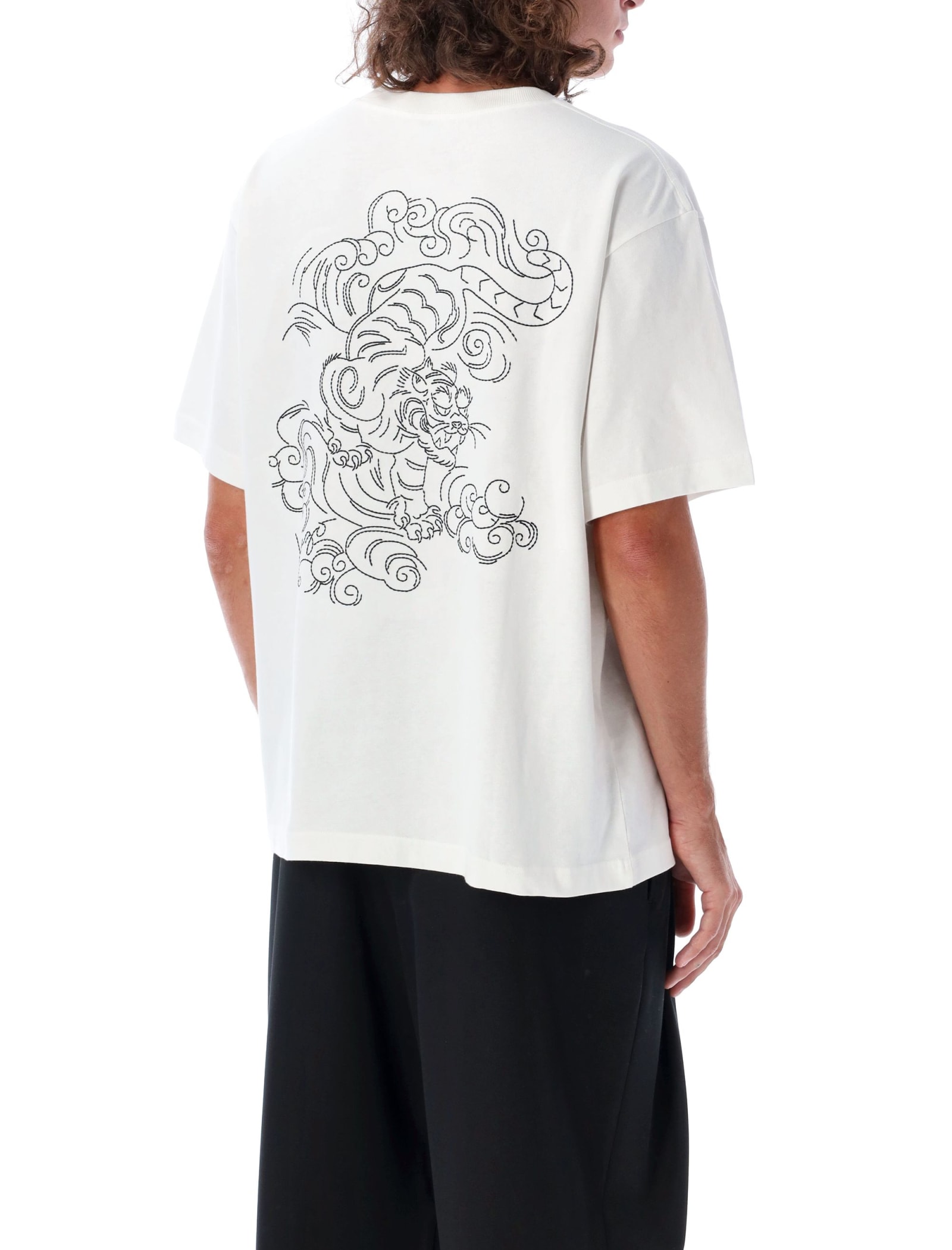 Shop Kenzo Gots Star Tiger T-shirt In White