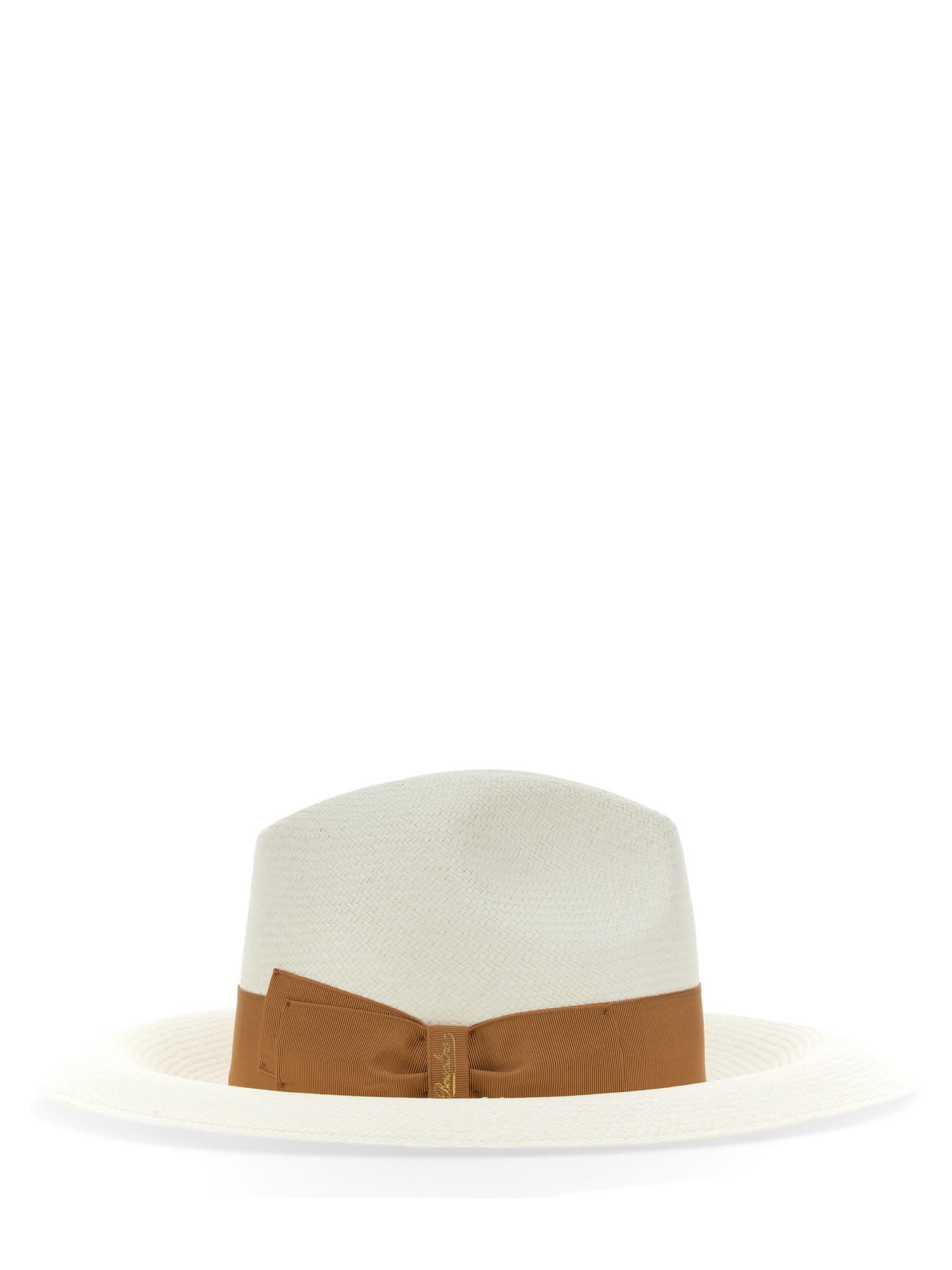 Shop Borsalino Sophie Panama Fine Hat In Brown