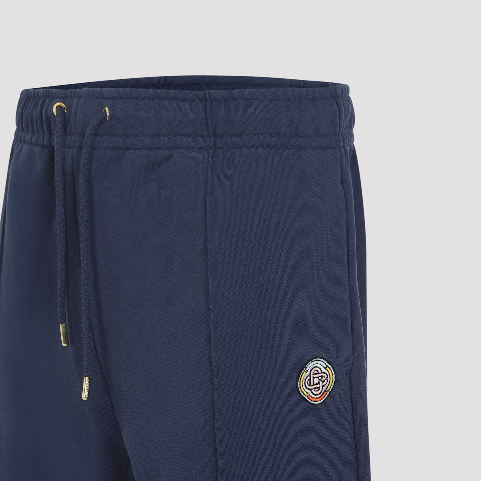 Casablanca Patch Open-hem Track Pants In Blue