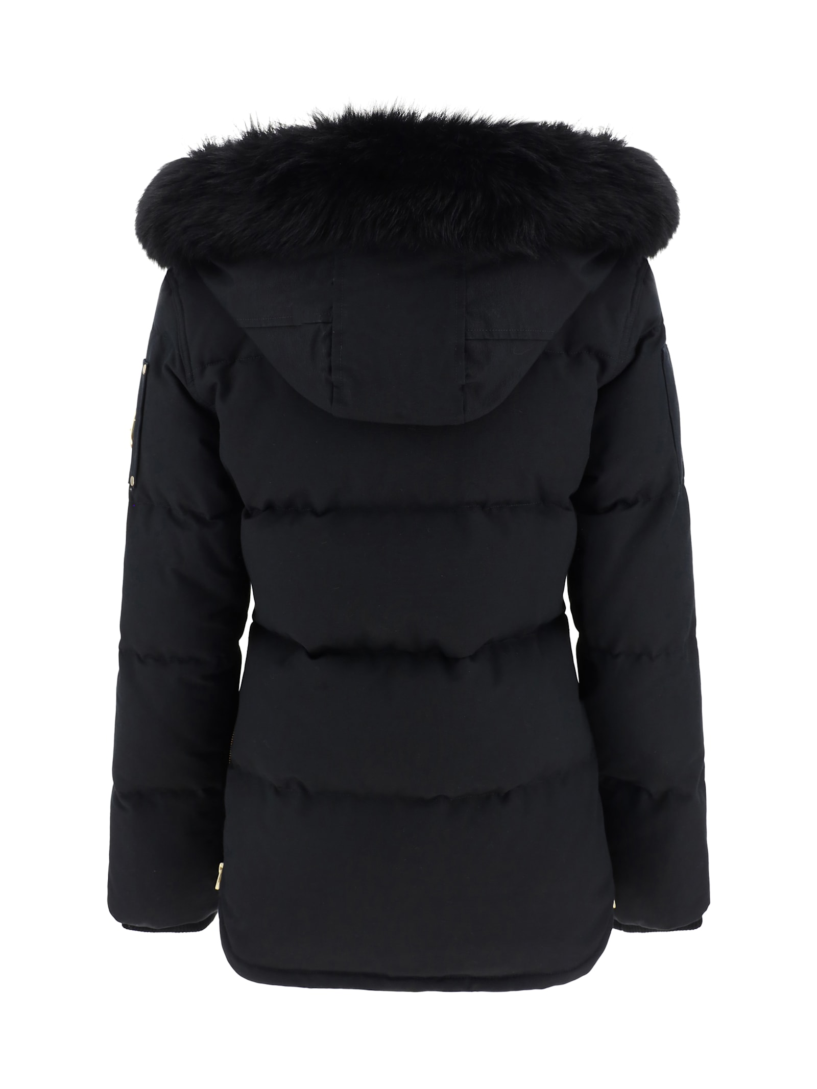 Shop Moose Knuckles Down Jacket In Blk W/blk Sh