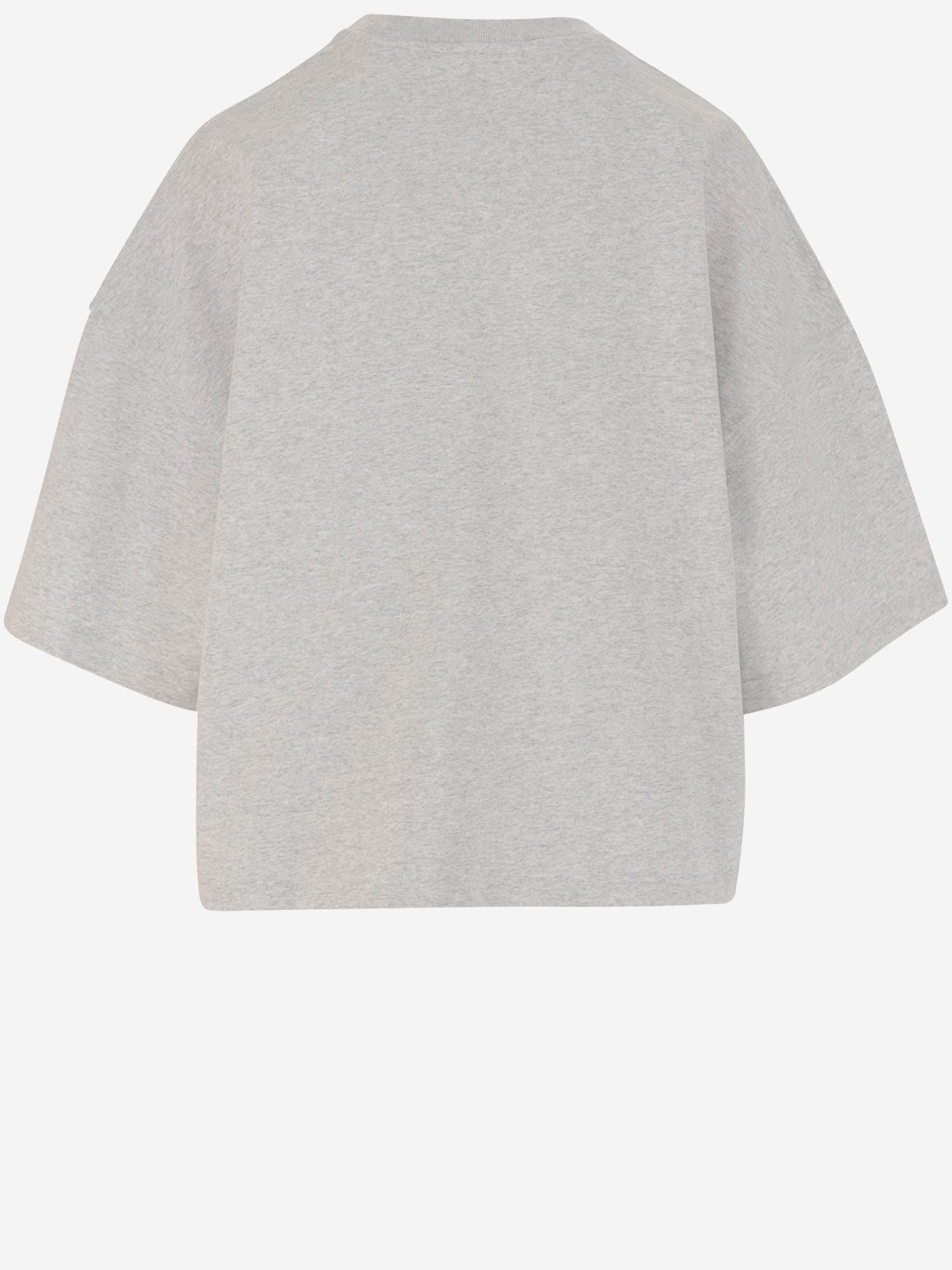 JACQUEMUS COTTON BOXY T-SHIRT WITH LOGO