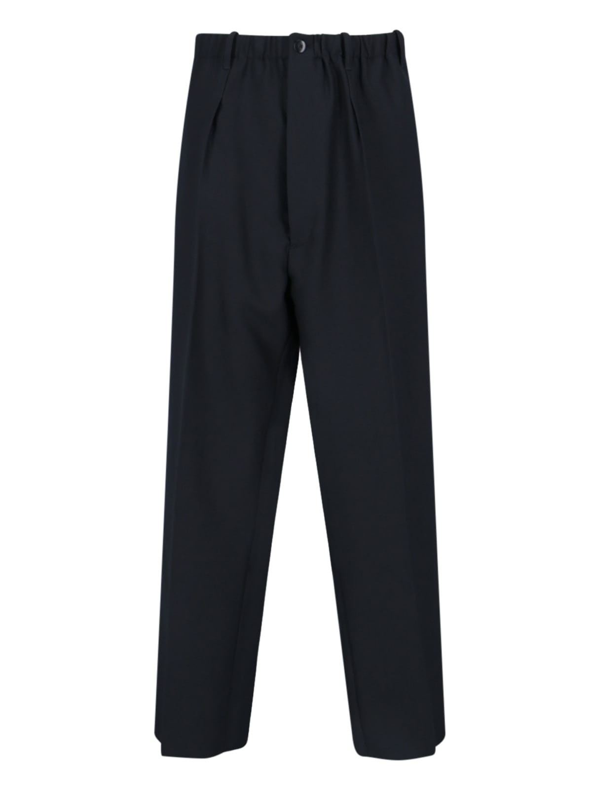 Random Identities Worker-low Crotch Trousers In Black