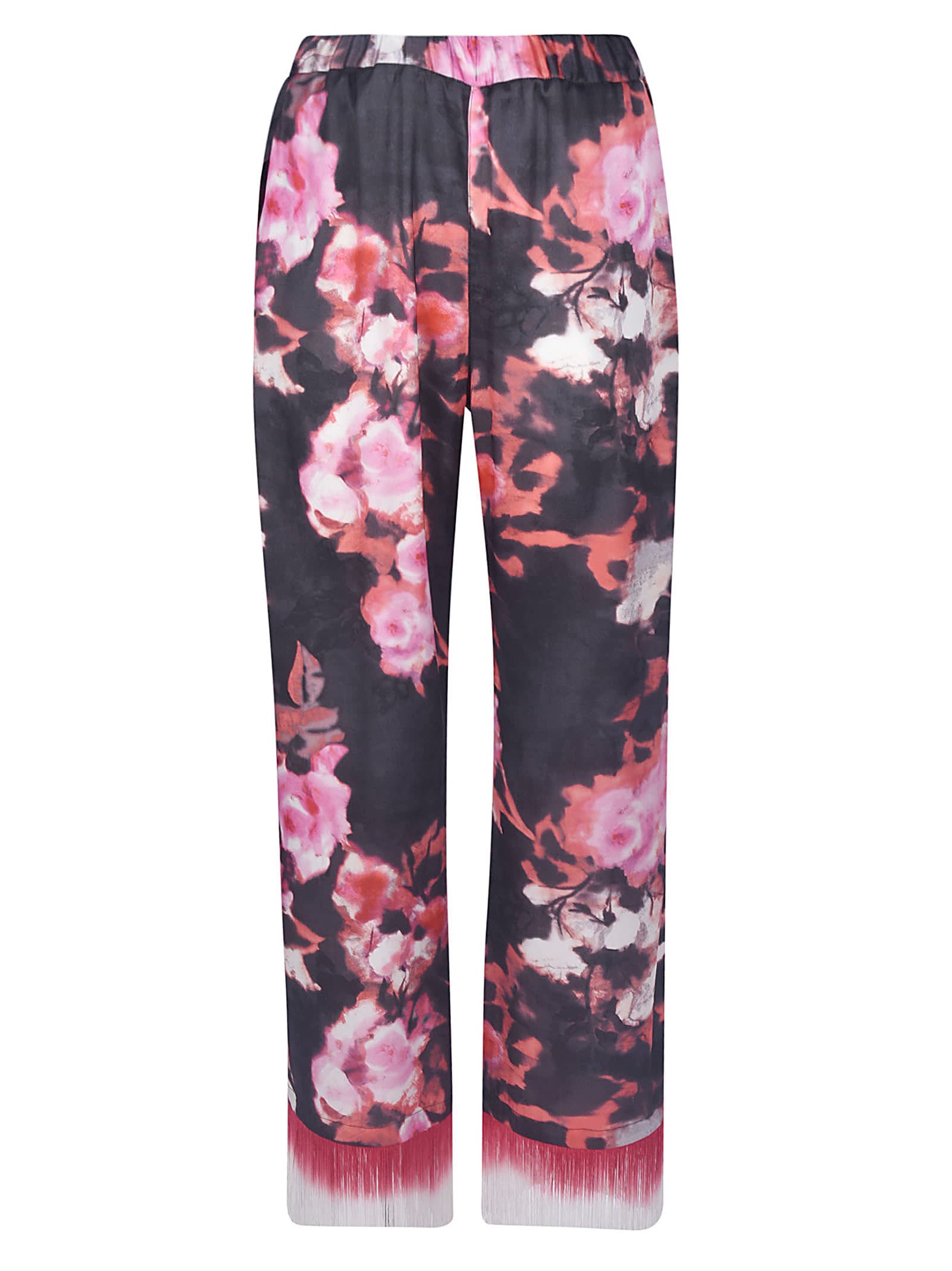 MSGM FLORAL PRINTED TROUSERS,11258924