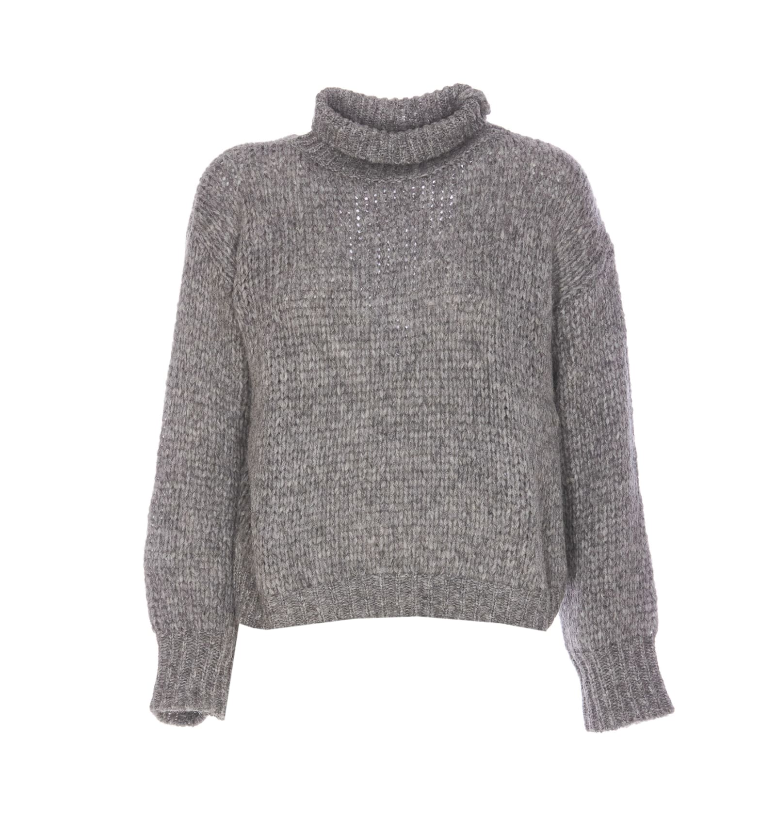 Shop Roberto Collina Turtleneck Sweater In Grey