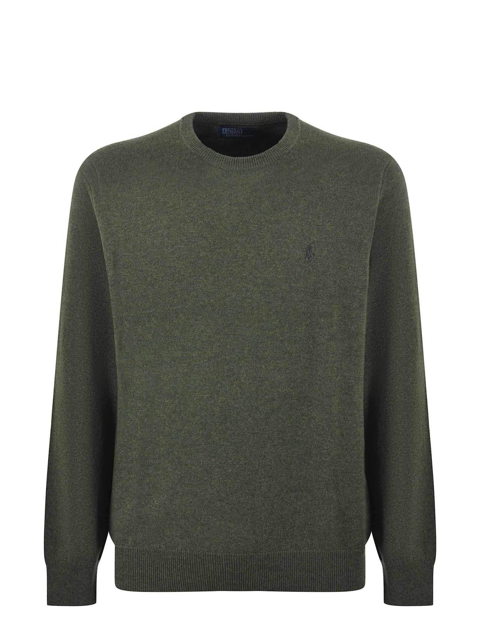 Shop Polo Ralph Lauren Wool Sweater In Verde Scuro