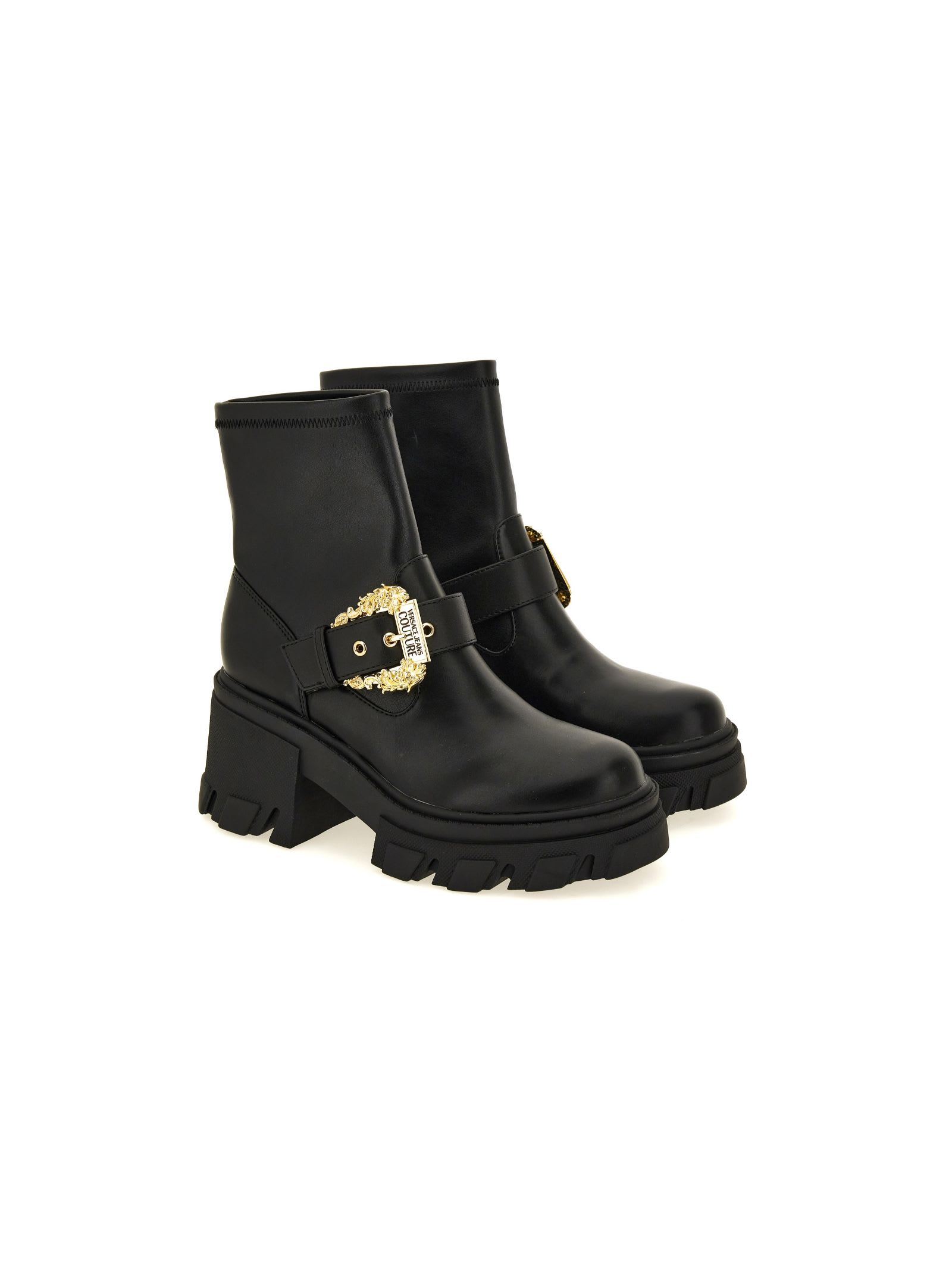 Versace Jeans Couture Black Ankle Boots