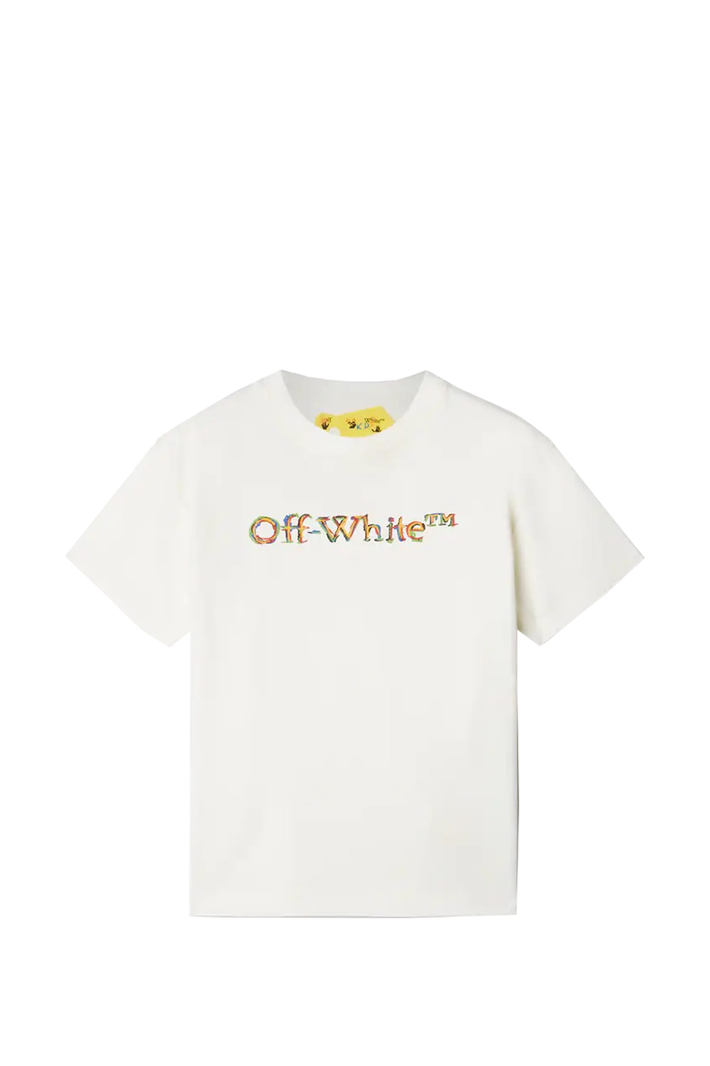OFF-WHITE T-SHIRT WITH SKETCH LOGO