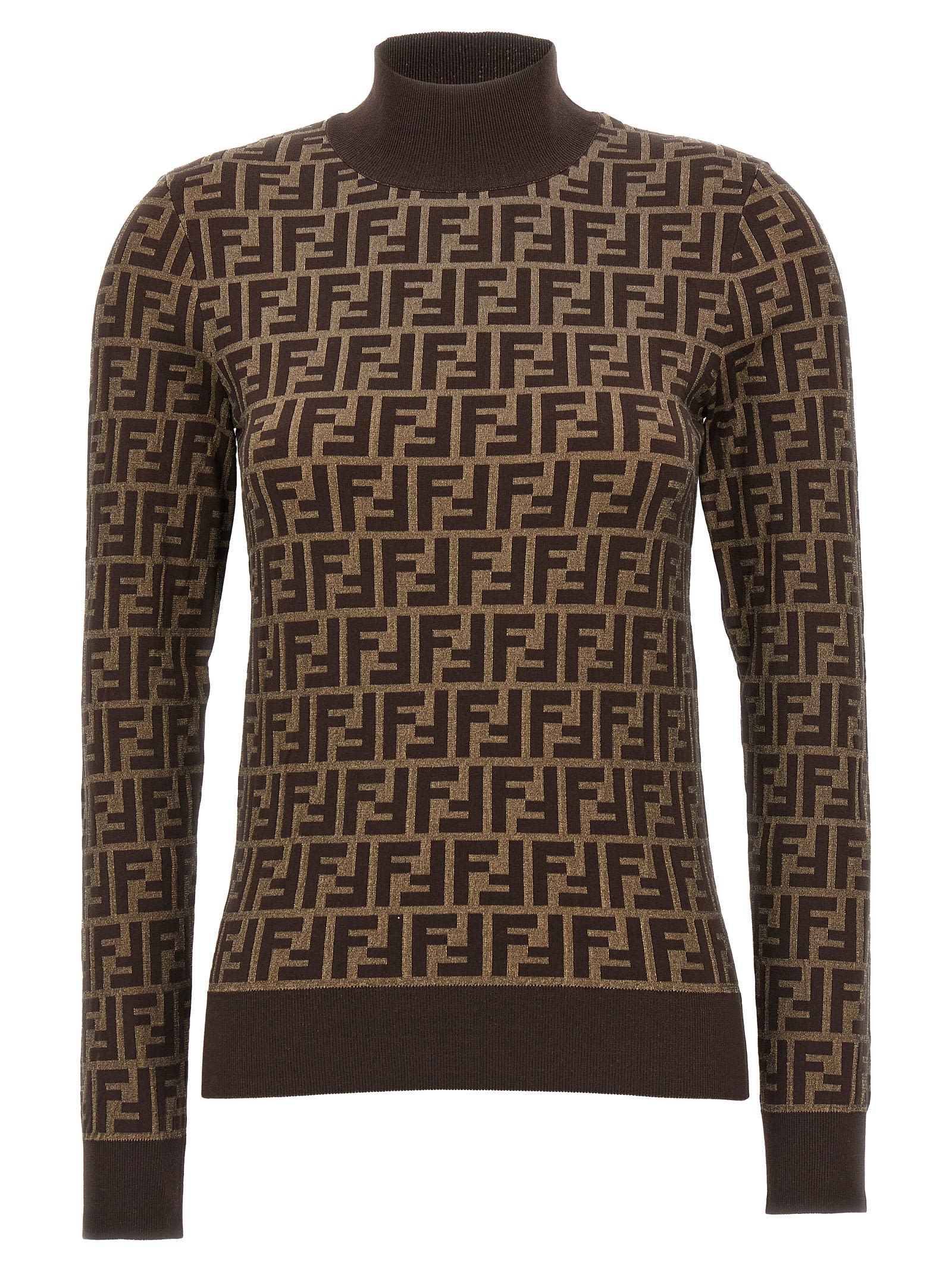 Shop Fendi Ff Sweater In Brown