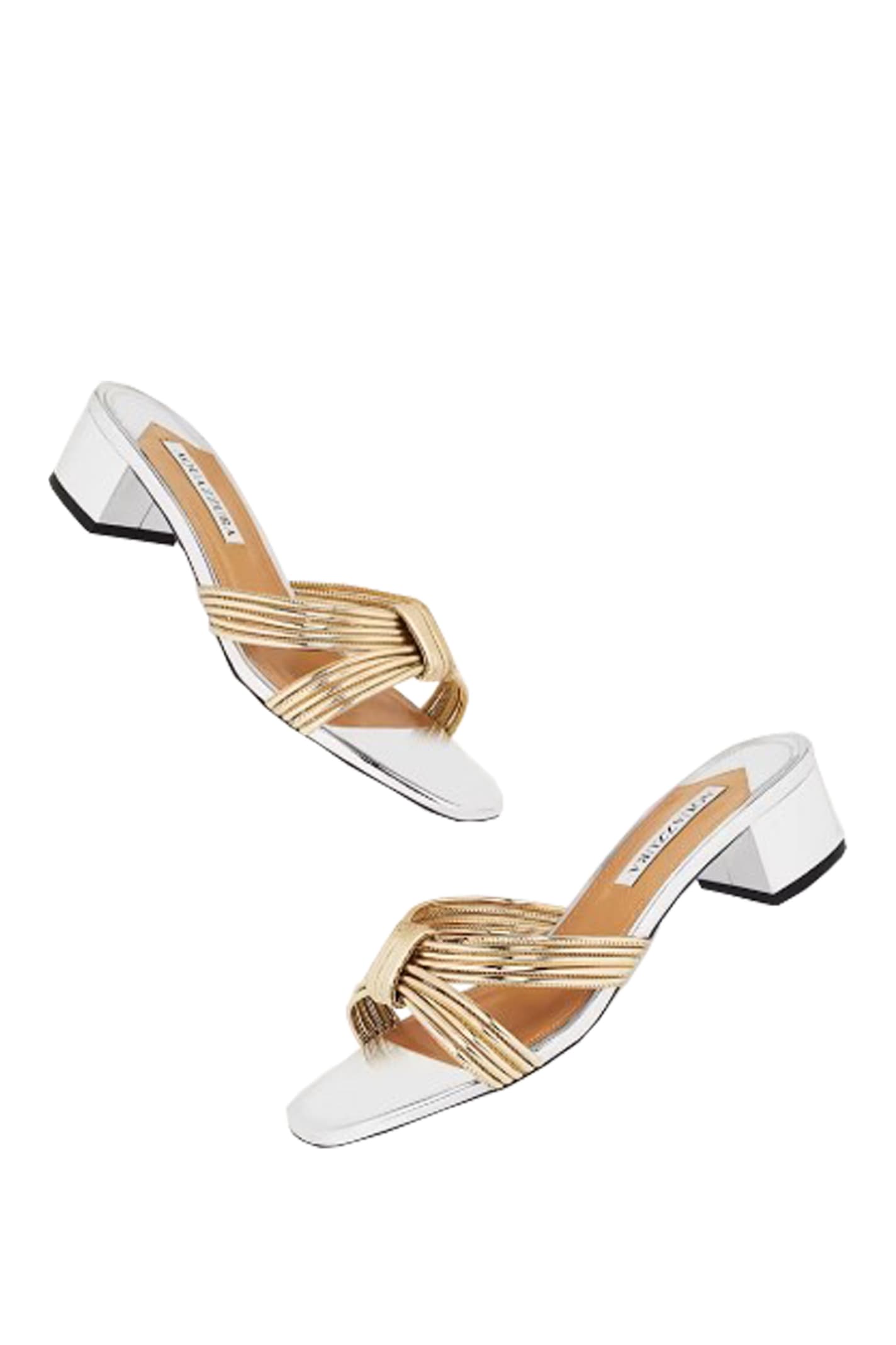 Shop Aquazzura Shoes With Heels In Platino/silver