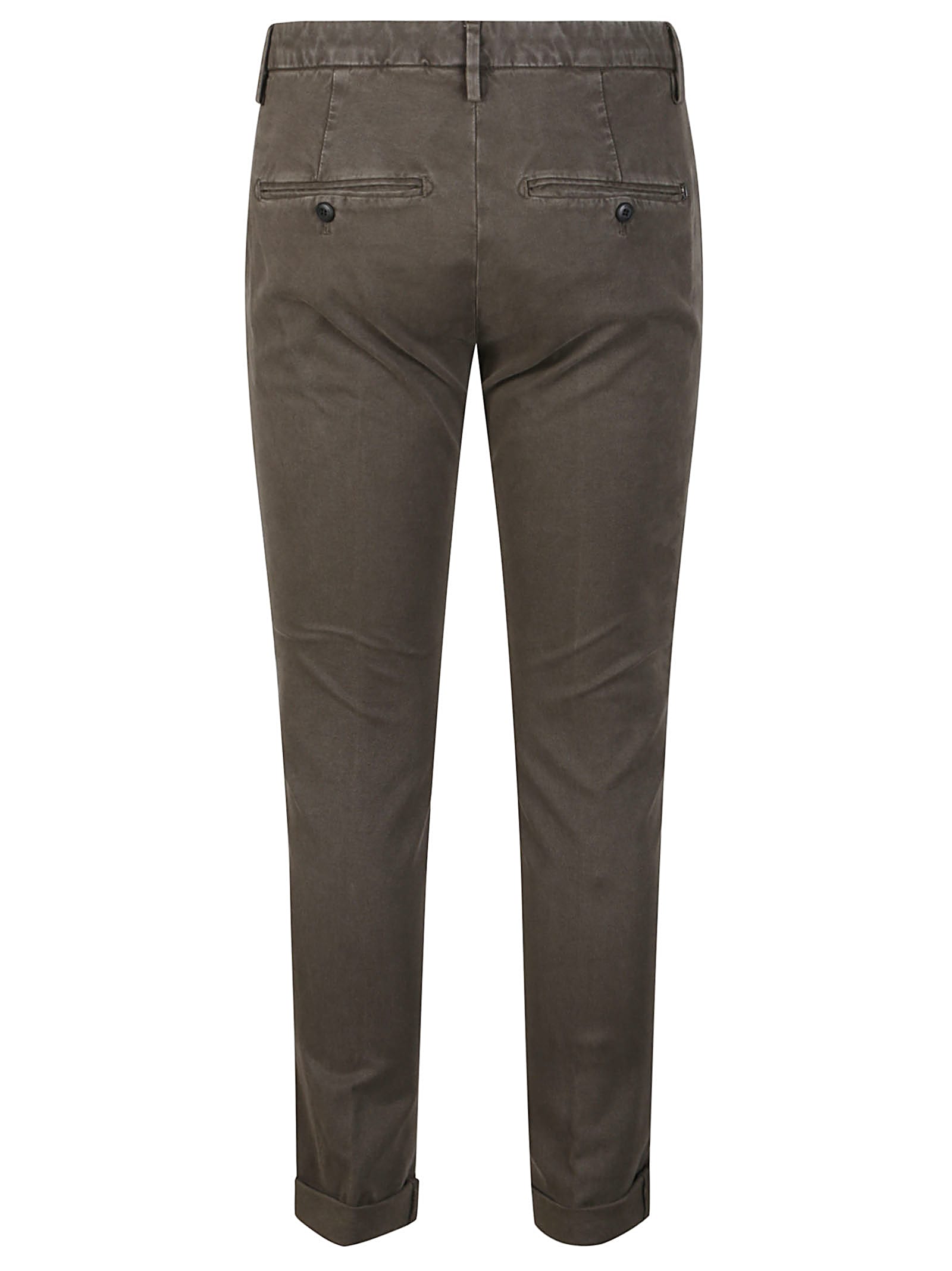 Dondup Belt Loop Casual Pants In Verde