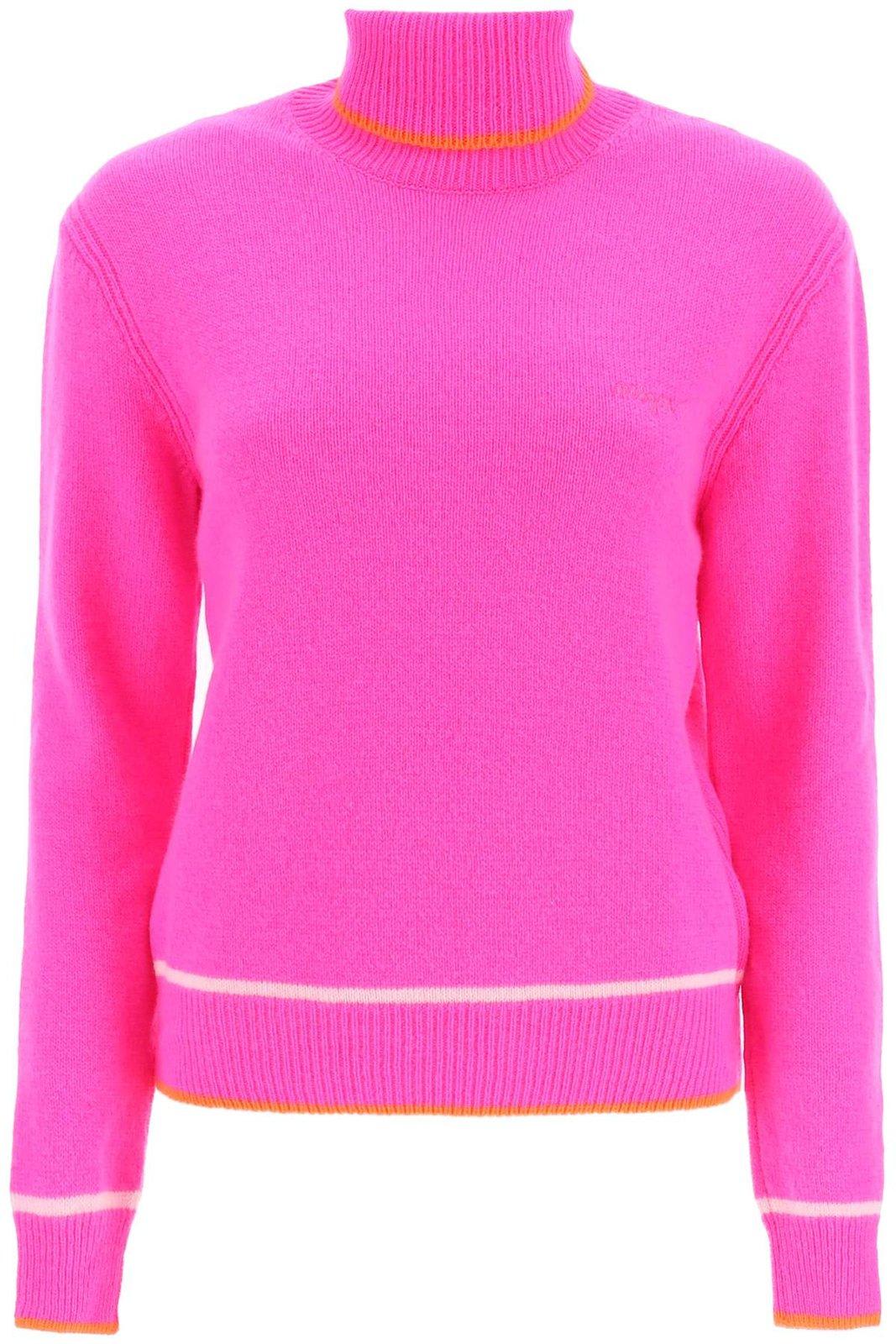 MSGM Roll Neck Long Sleeved Knitted Jumper
