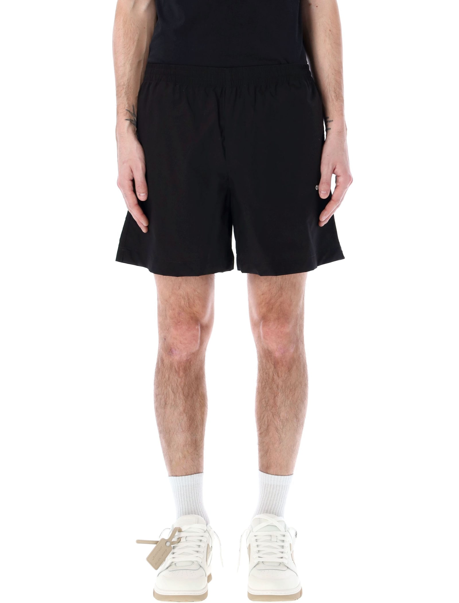 OFF-WHITE ARROW OUTLINE PAJAMA SHORTS