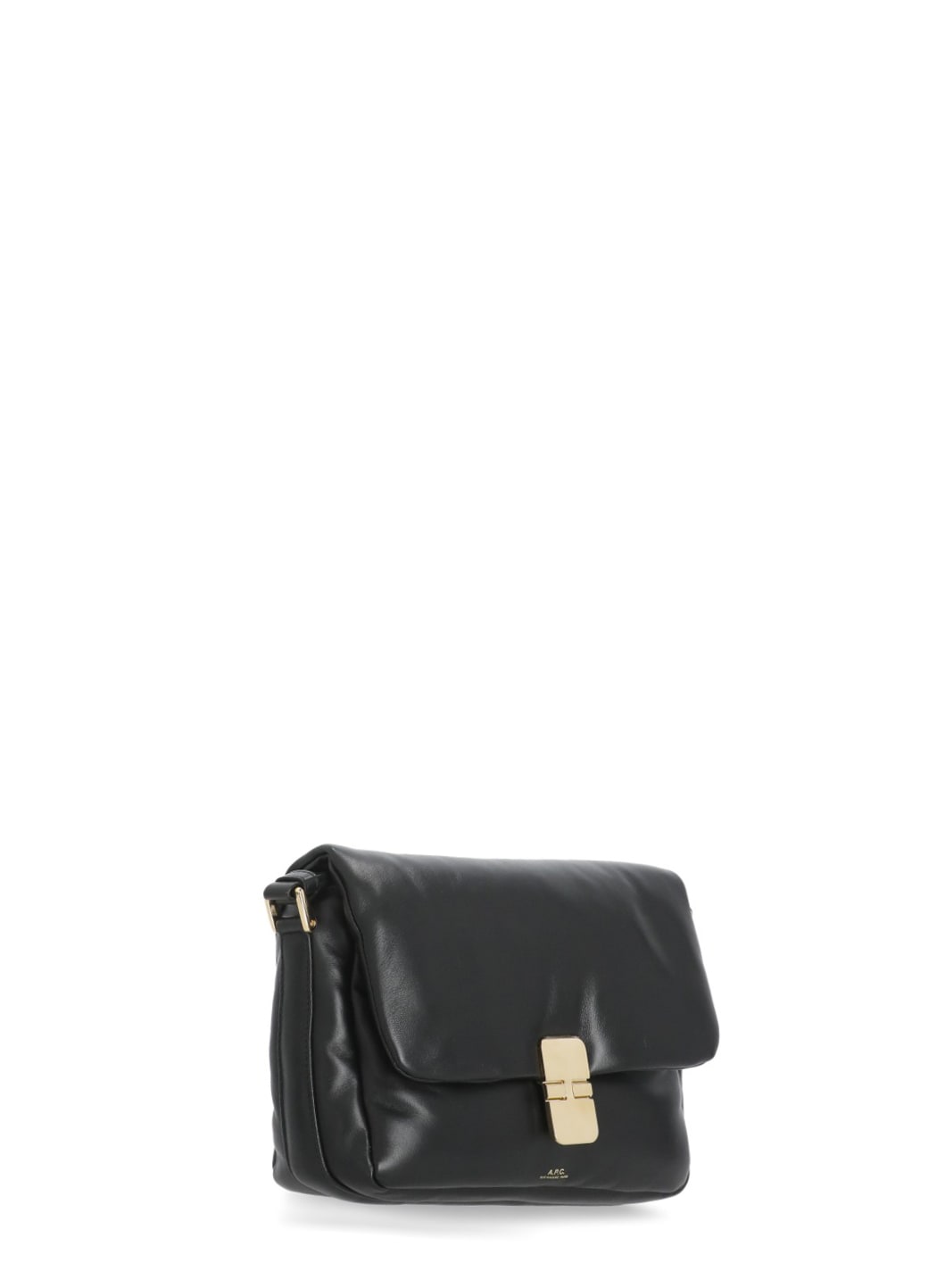Apc Rectangular Shoulder Bag Gold-tone Hardware In Black