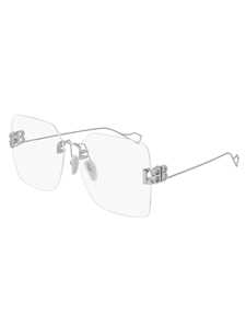 Shop Balenciaga Bb0113o Eyewear In Silver Silver Transpa