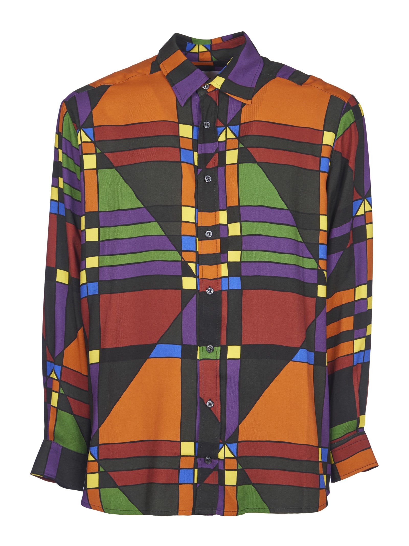 Waxman Brothers Geometric Pattern Over Shirt