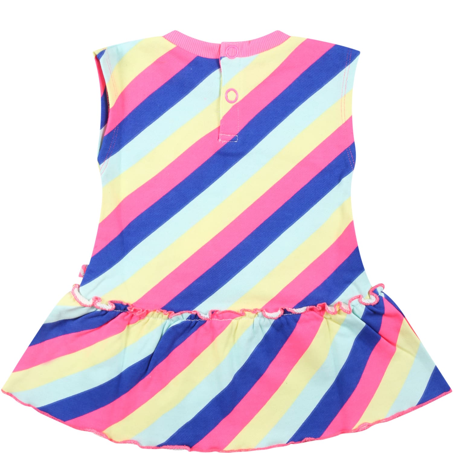 Shop Billieblush Multicolor Dress For Baby Girl With Logo Patch