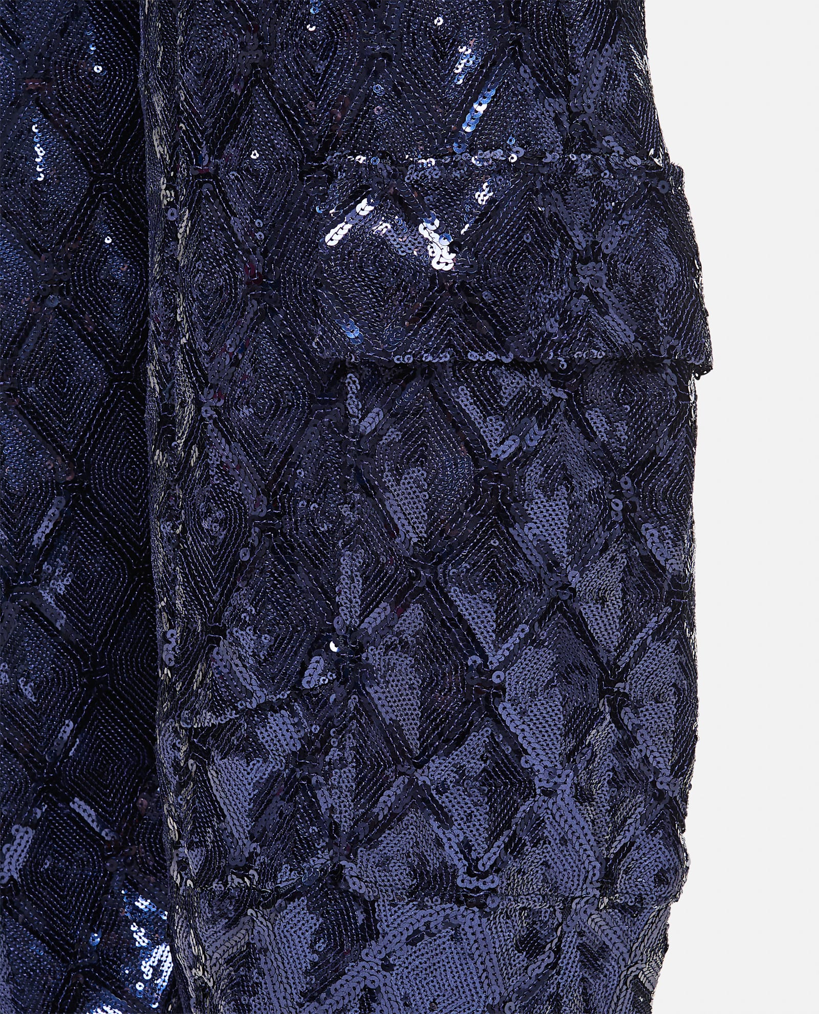 Rotate Birger Christensen Sequinned Cargo Pants In Blue
