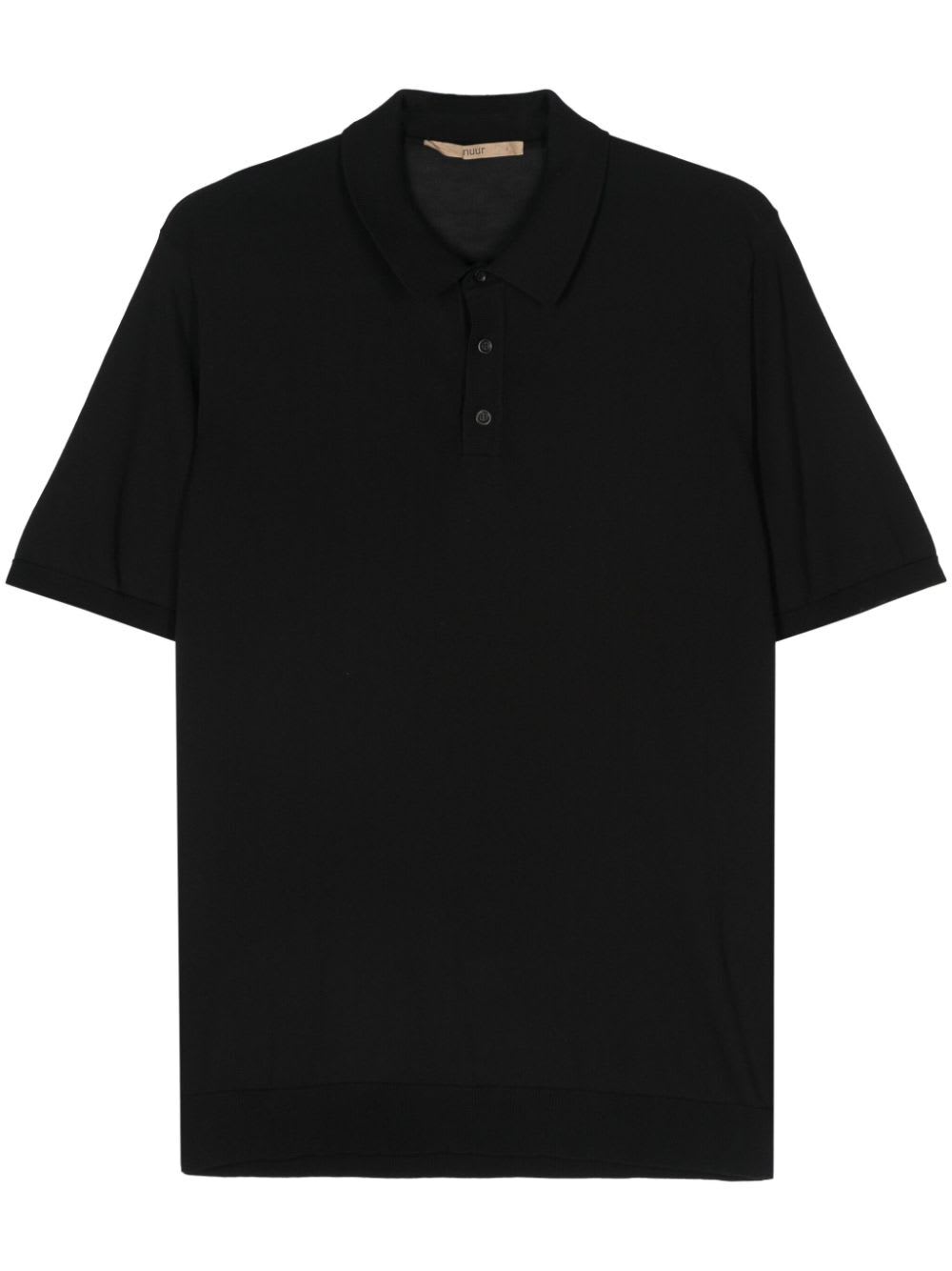 Shop Nuur Short Sleeves Polo In Black