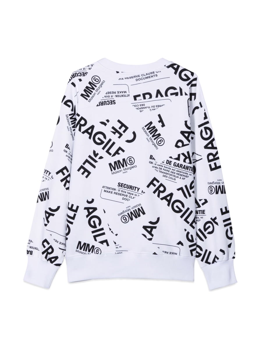 Mm6 Maison Margiela Felpa In White