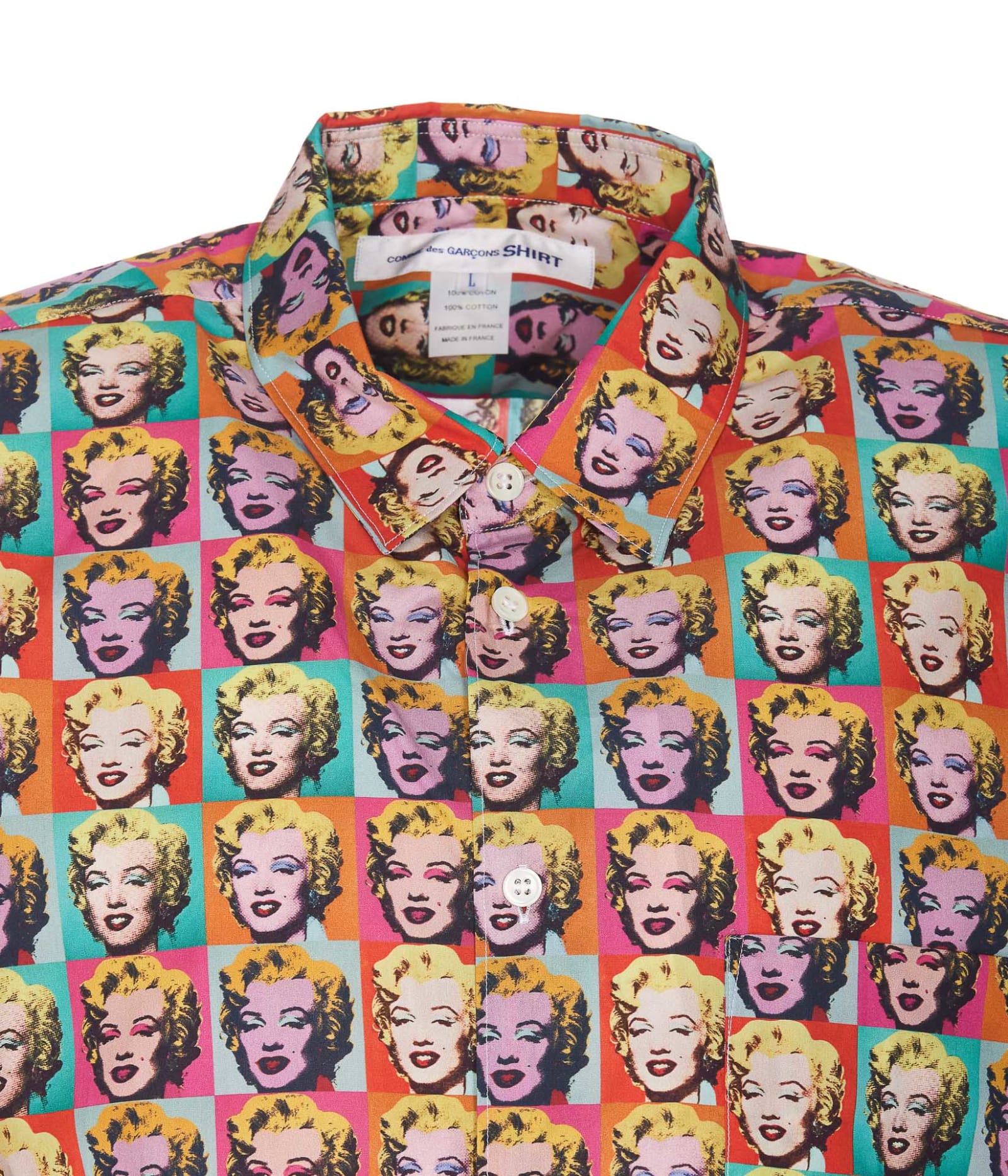 Shop Comme Des Garçons Marilyn Monroe Printed Shirt In Multicolour