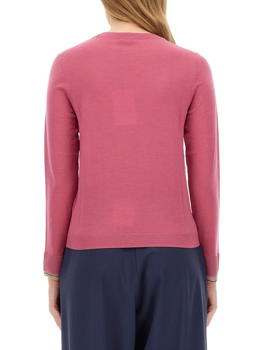 Shop Ps By Paul Smith Wool Jersey. In Pink