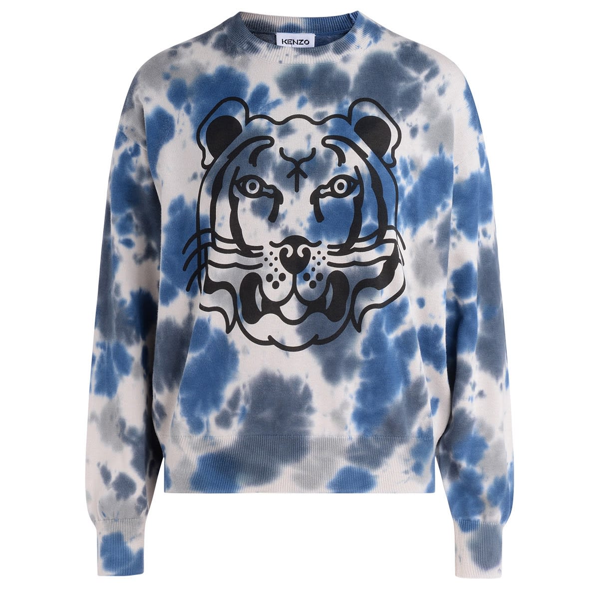 Kenzo K-tiger Tie-dye Blue Womens Sweatshirt