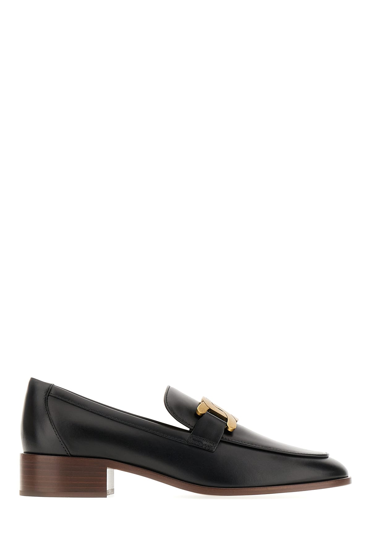 Tod's Black Leather Loafers In B999