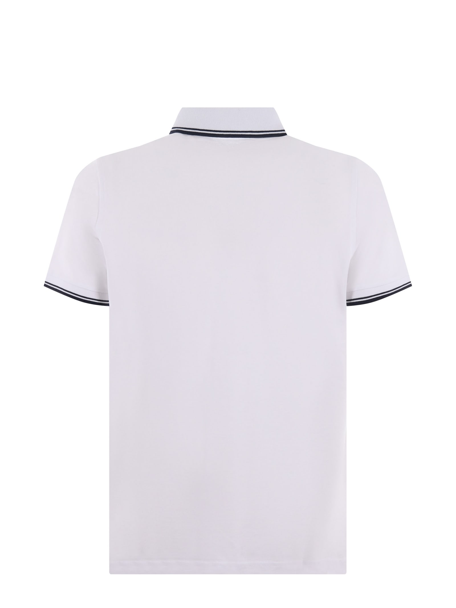 Shop Fay Polo Shirt In Bianco