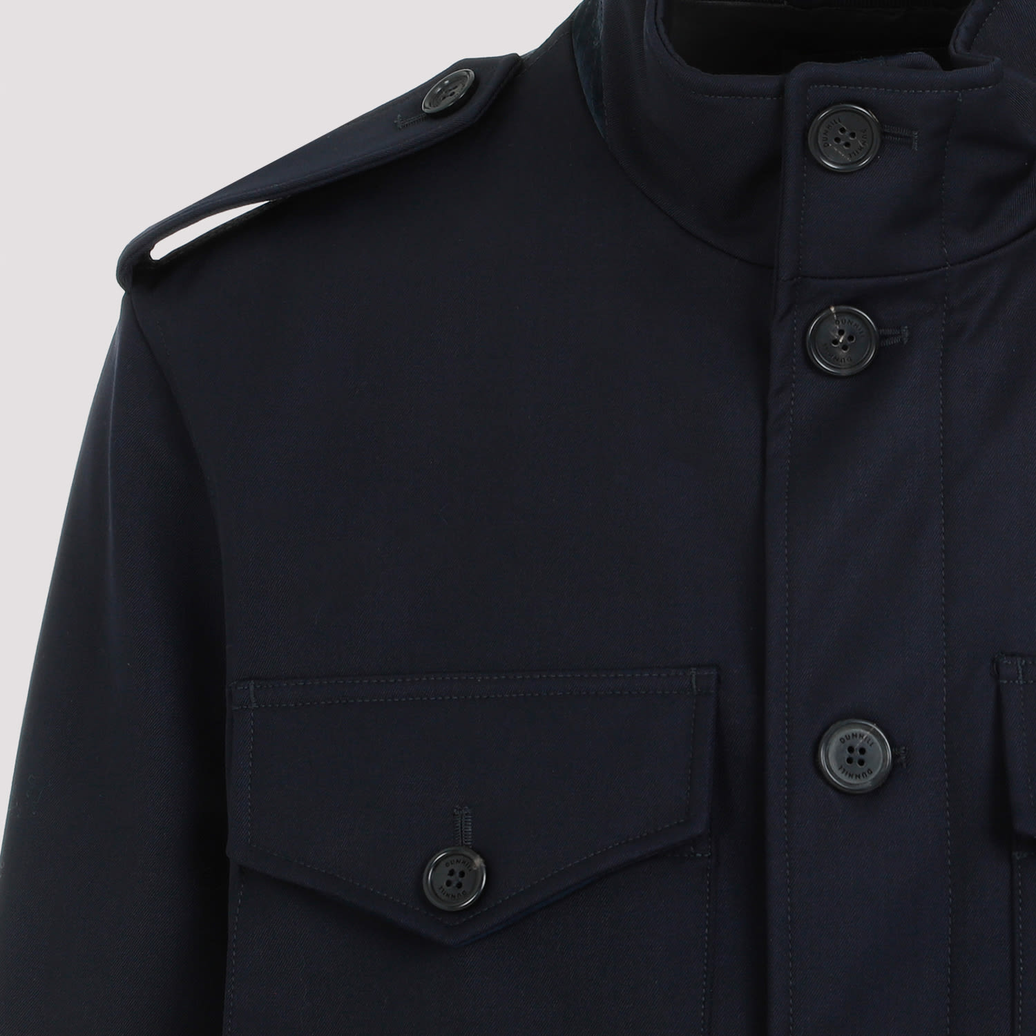 Shop Dunhill Tech Wool Field Jacket In Dark Ink