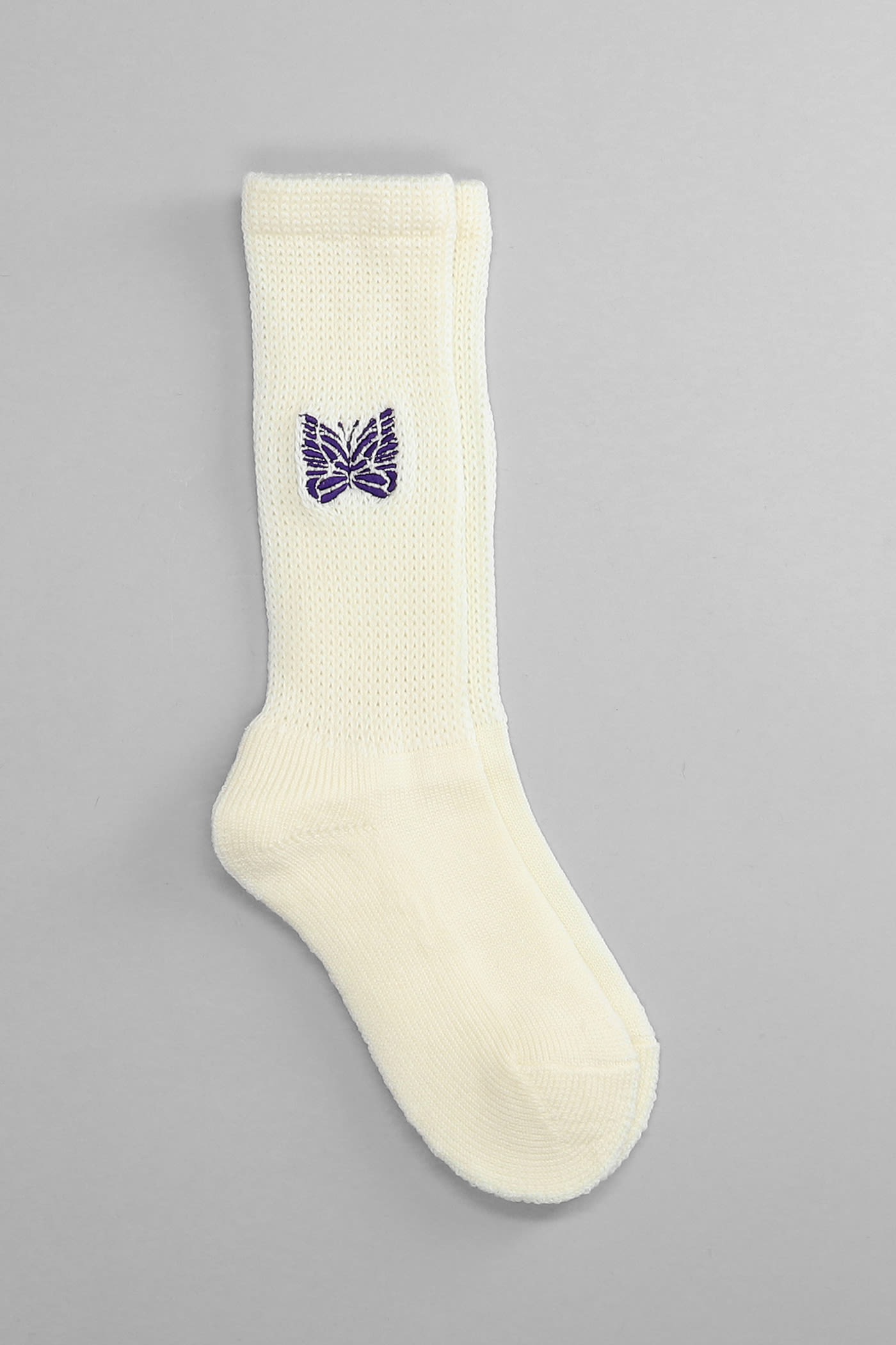 Needles Socks In White Wool