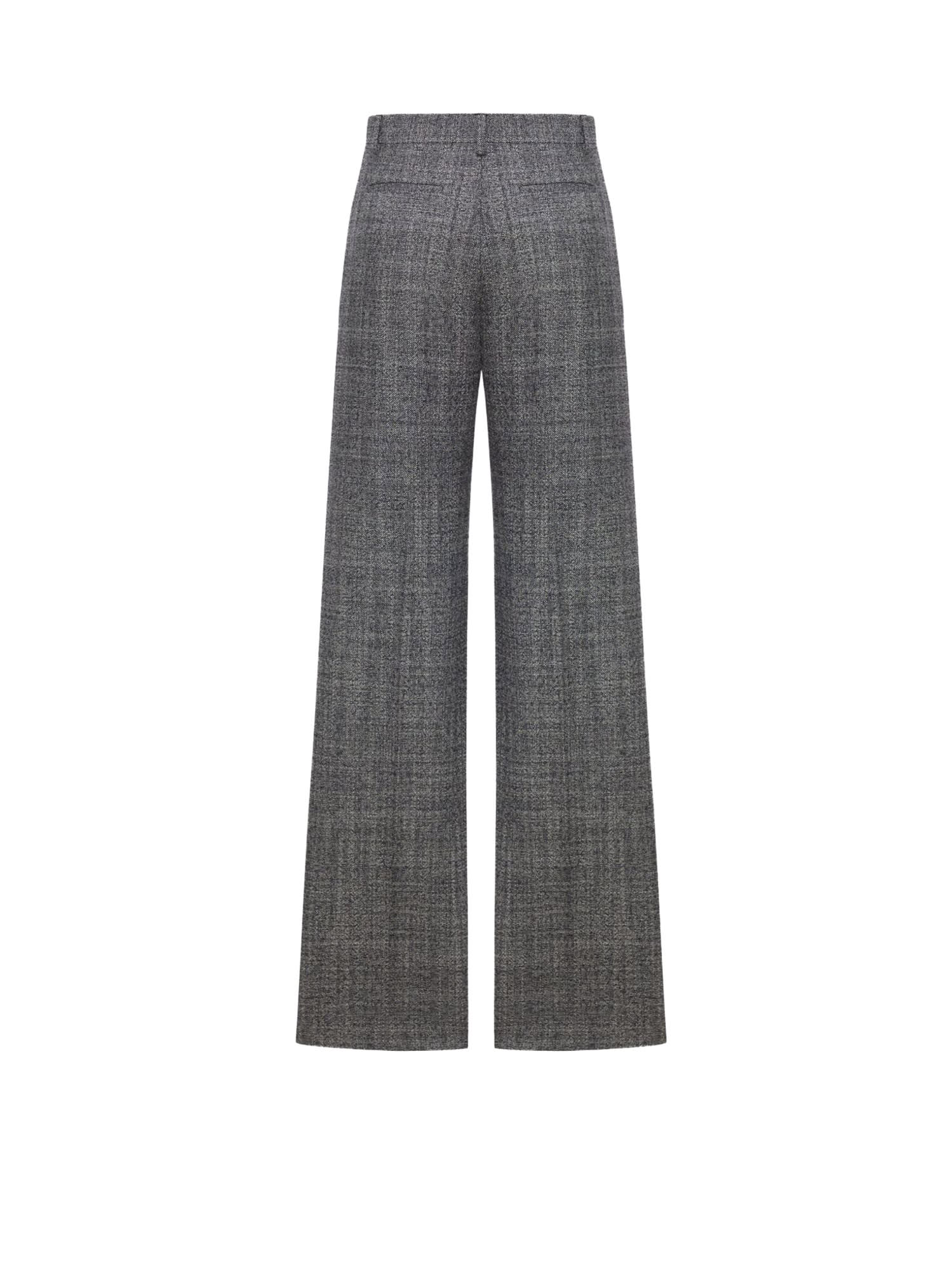 Valentino High-rise Wide-leg Trousers Featuring Pockets In Gray